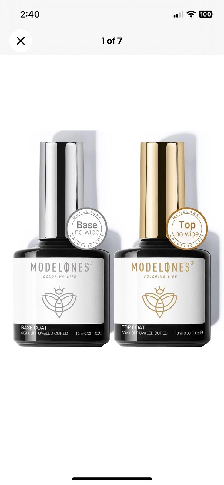 Kit bundle Gel Top and Base Coat, 2Pcs 15Ml No Wipe Gel Kit bundle Gel Top and Base Coat, 2Pcs 15Ml No Wipe Gel