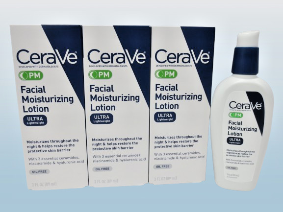 CERAVE PM FACIAL MOISTURIZING LOTION ULTRA LIGHWEIGHT 3 OZ BOXED LOT OF 3 CERAVE PM FACIAL MOISTURIZING LOTION ULTRA LIGHWEIGHT 3 OZ BOXED LOT OF 3