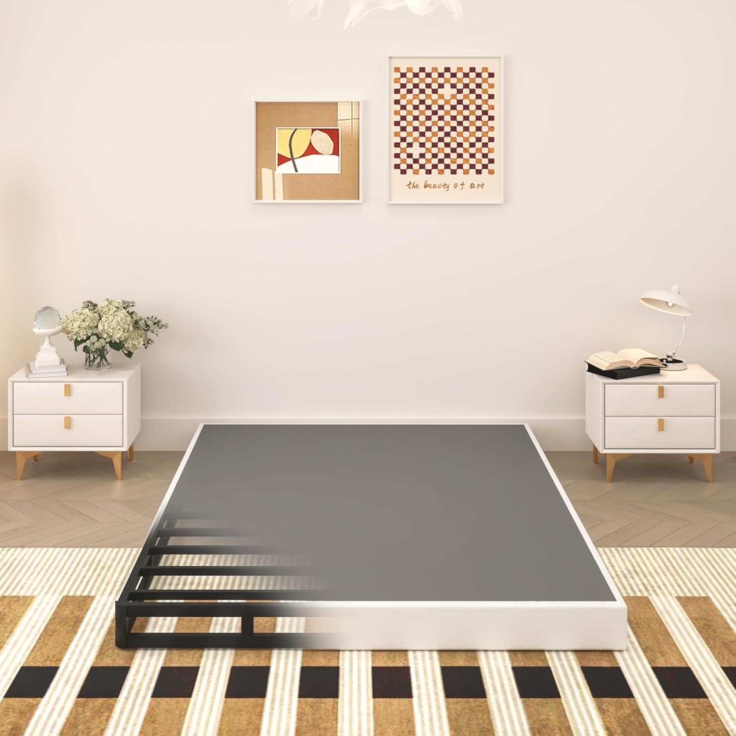 5 Inch Box Spring Full Size Bed, Heavy Duty Metal Mattress Foundation, 3000 lbs 5 Inch Box Spring Full Size Bed, Heavy Duty Metal Mattress Foundation, 3000 lbs