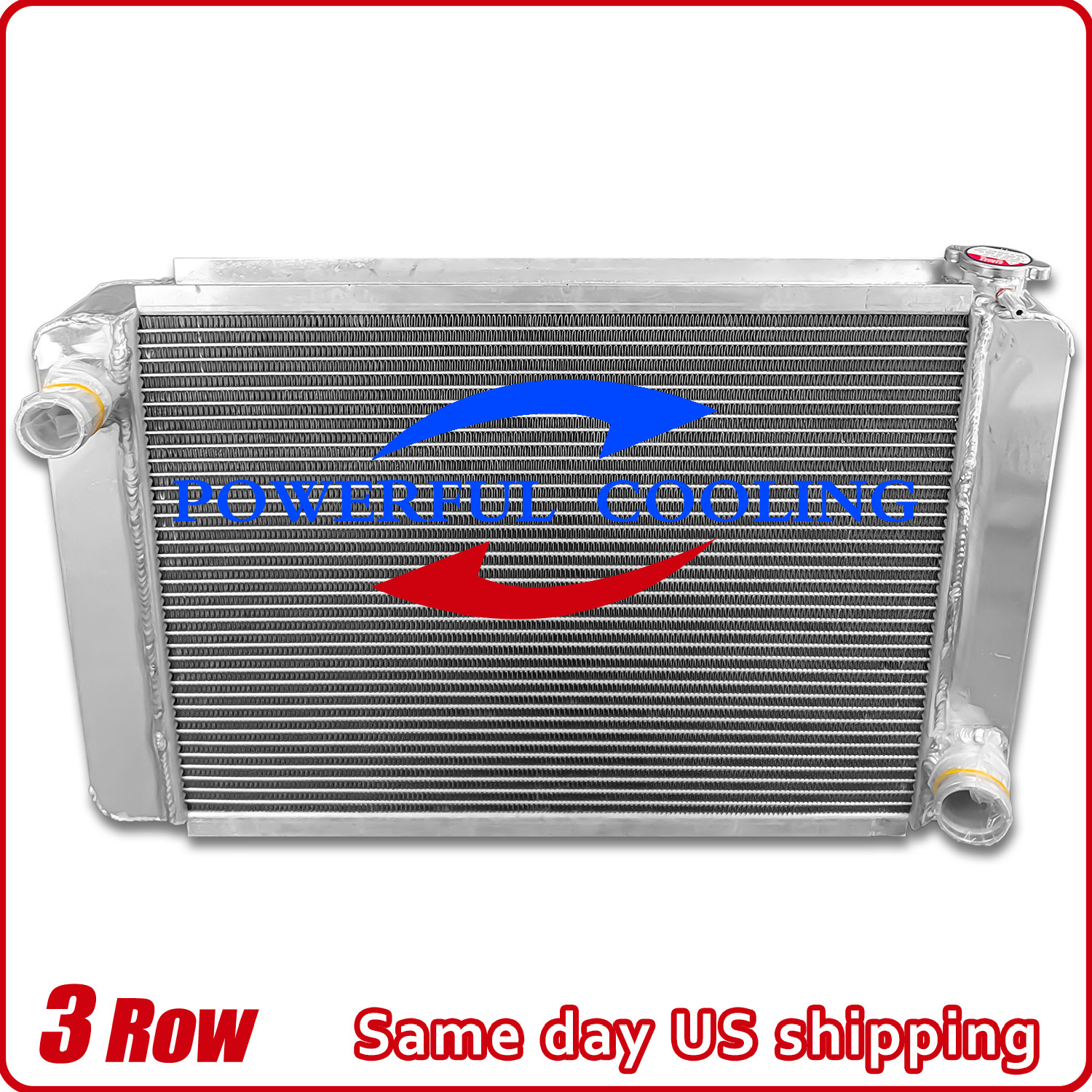 209657 Universal Aluminum Cooling Radiator Fit GM Chevy Low Profile 26