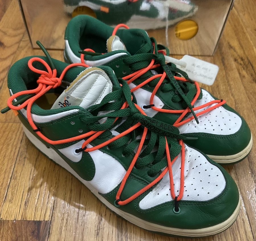 Nike Dunk Low x Off-White Pine Green dunk size Mens US 10.5 Nike Dunk Low x Off-White Pine Green dunk size Mens US 10.5