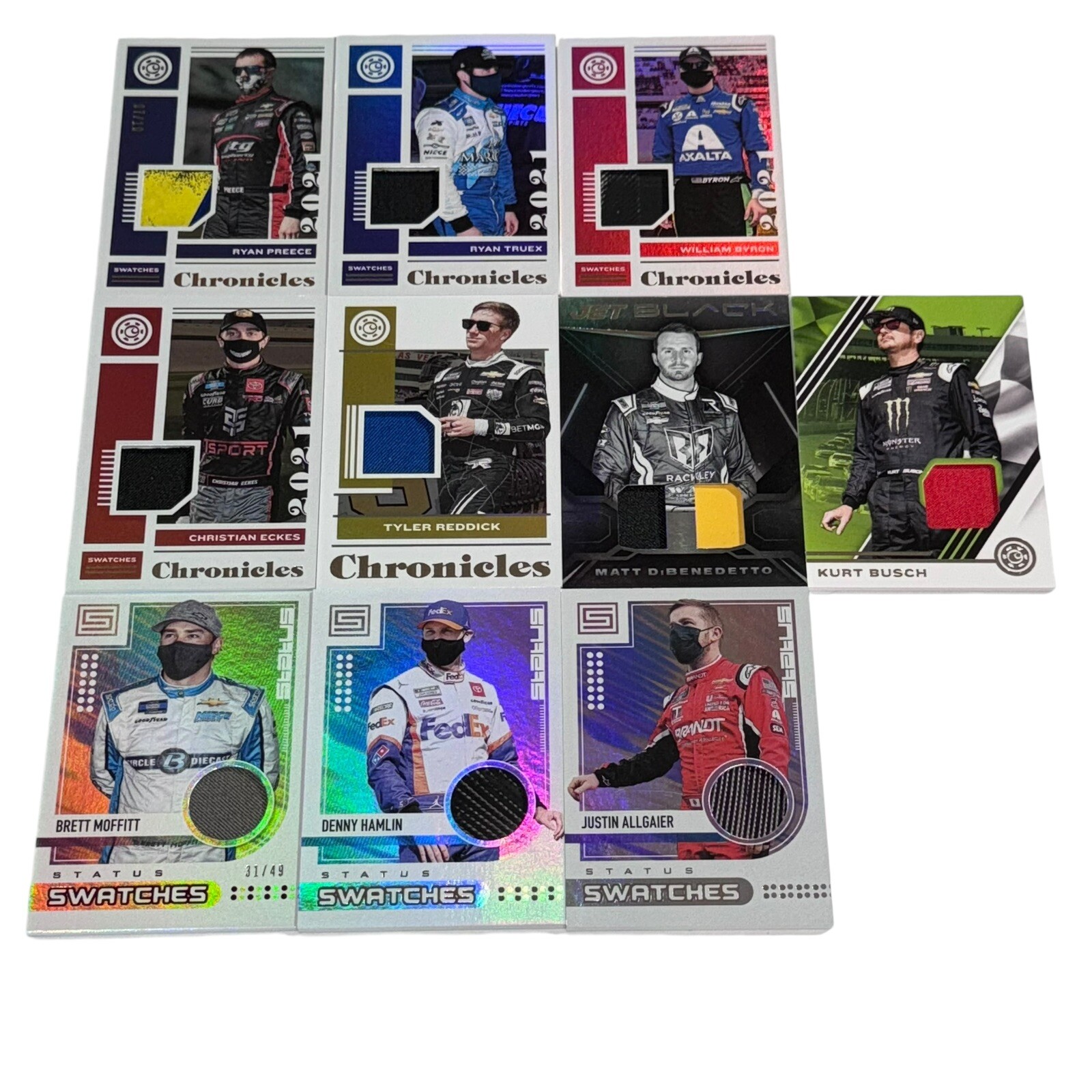 10 PANINI CHRONICLES PACK PULLED RACE USED cards KURT BUSCH HAMLIN REDDICK +MORE