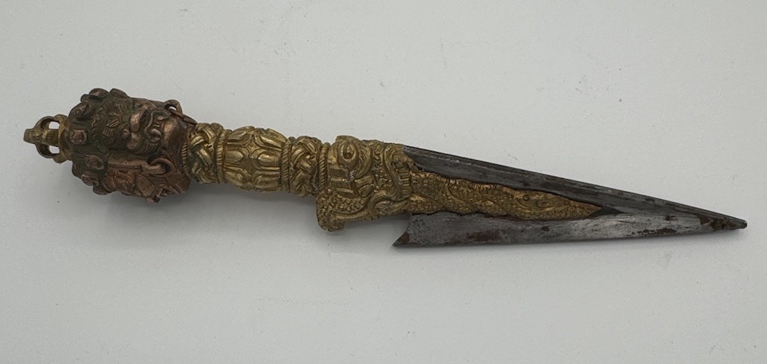 Tibetan Buddhist Phurba Ritual Dagger Three Faces