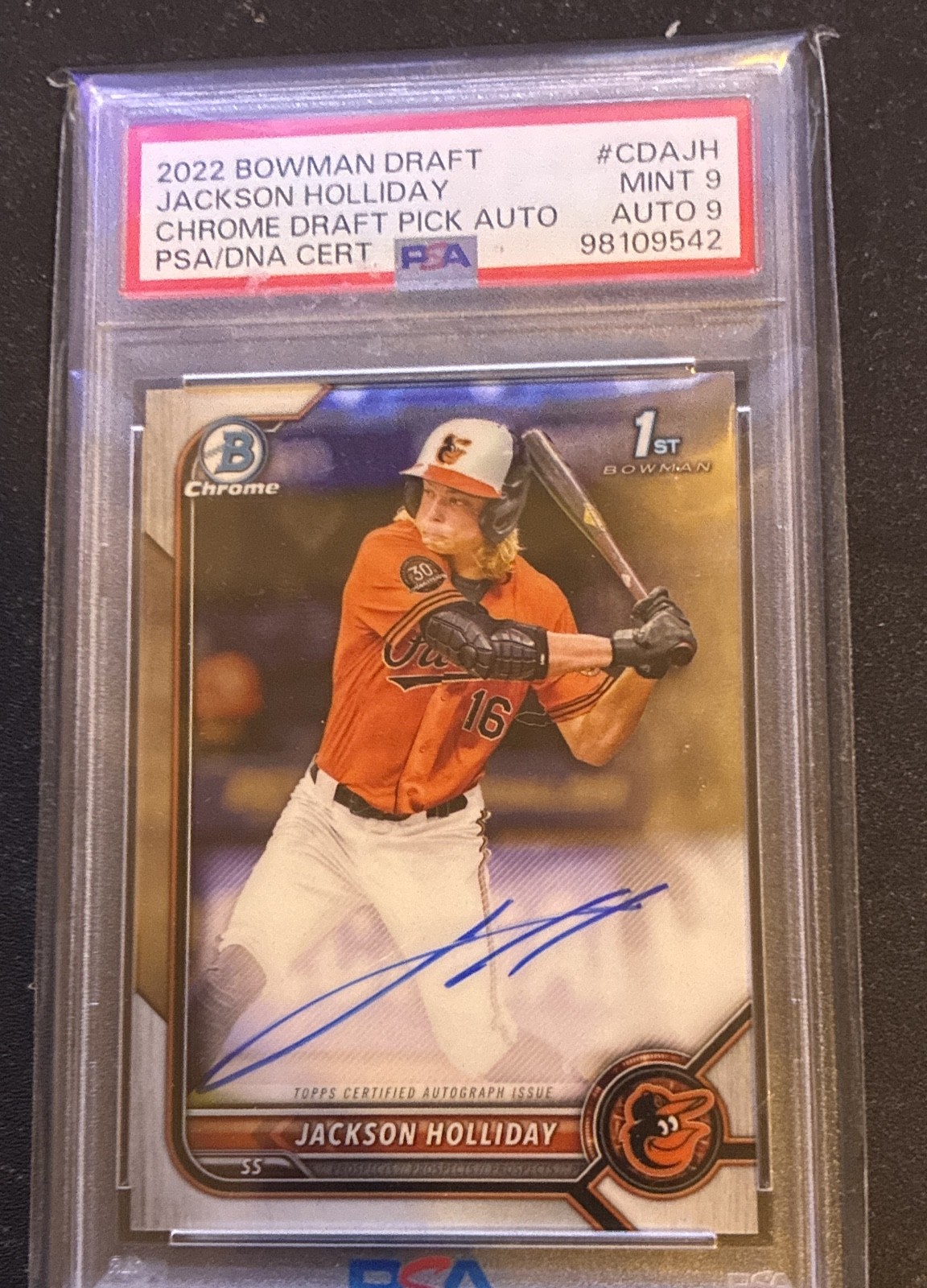 2022 Bowman Draft -Chrome Draft Pick Autographs Jackson Holliday #CDA-JH(AU, RC) 2022 Bowman Draft -Chrome Draft Pick Autographs Jackson Holliday #CDA-JH(AU, RC)