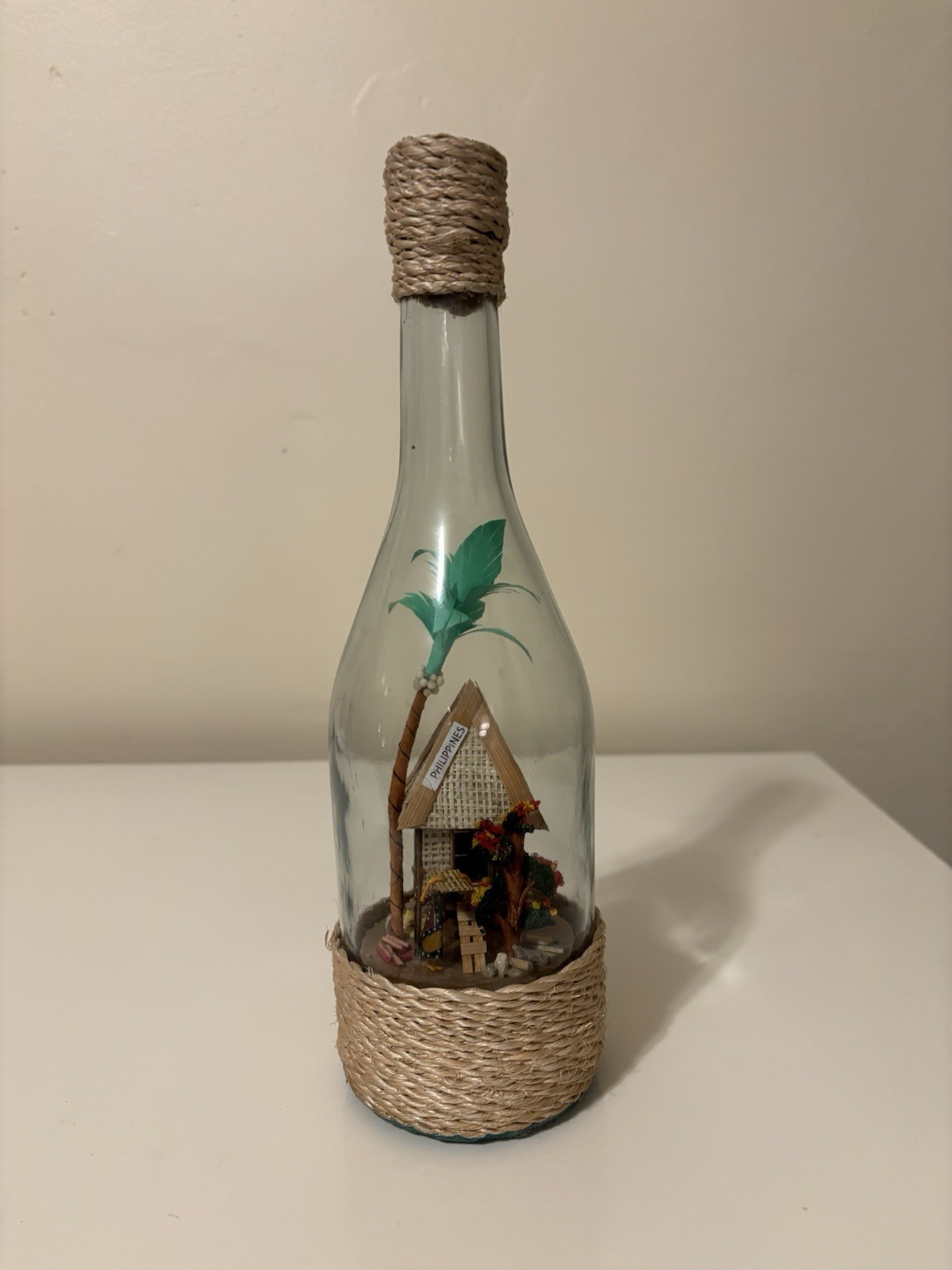 vintage 1960s/1970s philippines tiki souvenir diorama bottle bahay kubo vintage 1960s/1970s philippines tiki souvenir diorama bottle bahay kubo