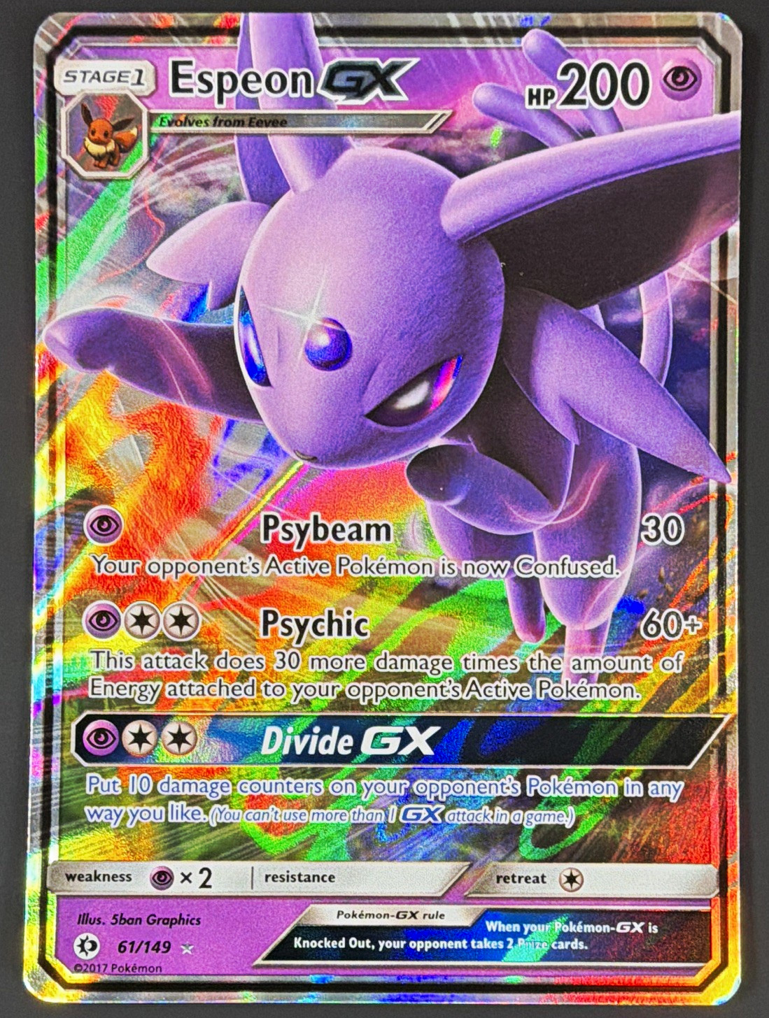 The Pokémon Company Espeon GX 61/149 SM Base Set Holo Ultra Rare