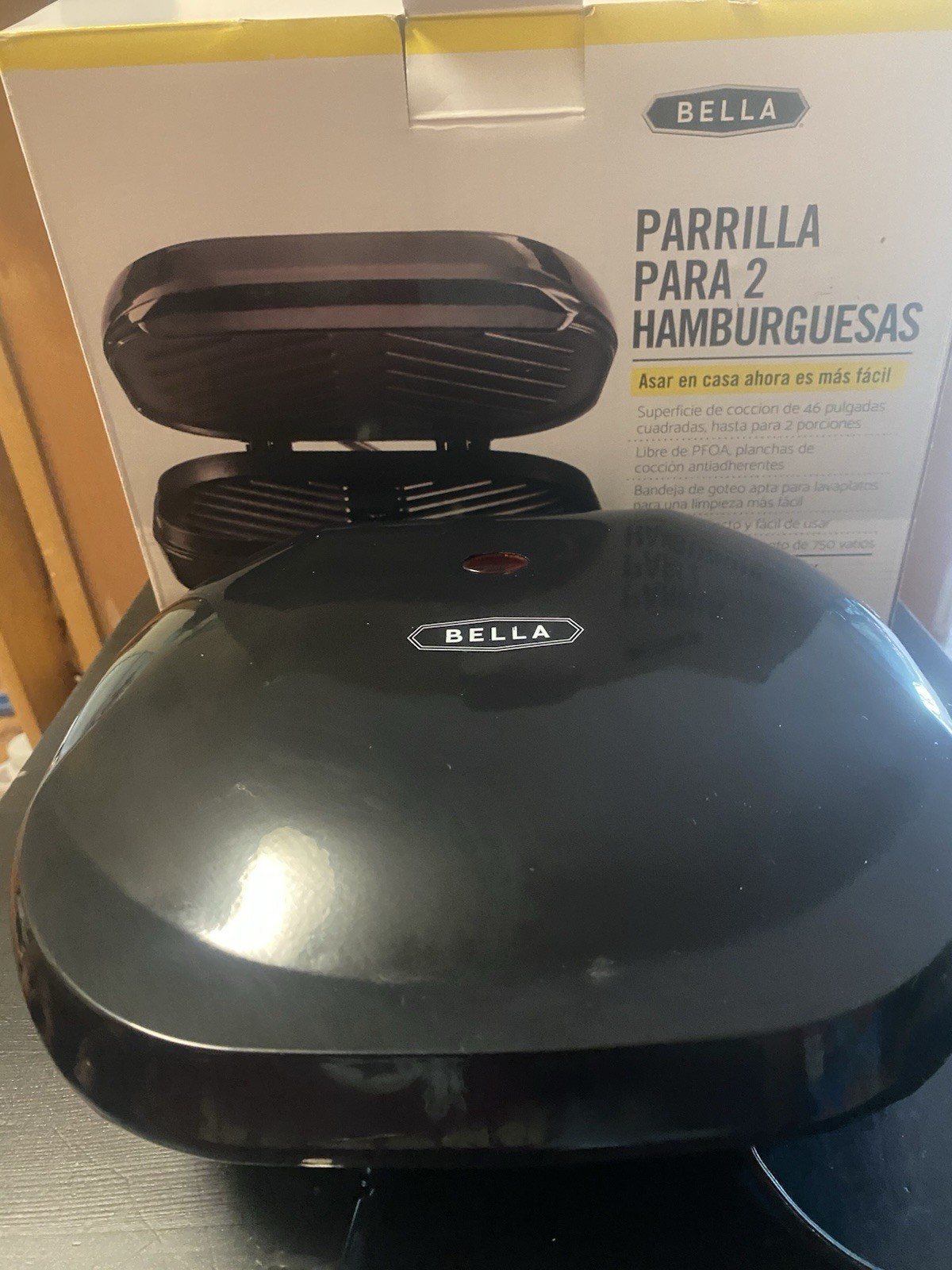 Bella 2 Burger Grill Indoor Electric Contact Grill 750W Nonstick BPA PFOA Free Bella 2 Burger Grill Indoor Electric Contact Grill 750W Nonstick BPA PFOA Free