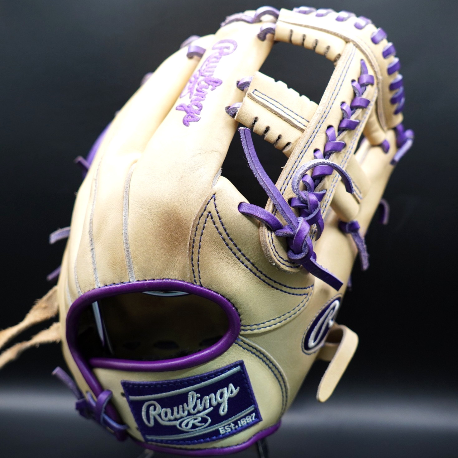 Rawlings JAPAN HOH Heart of the Hide Infield Glove 11.625 RHT Camel/Purple Rare
