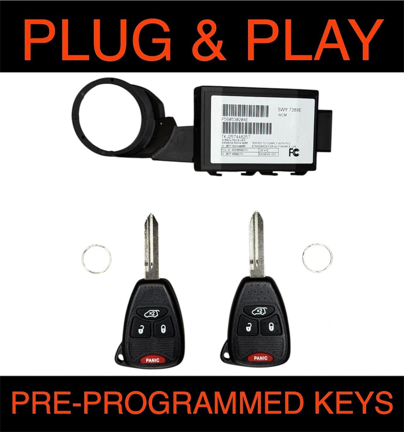 2005 2006 2007 Jeep Liberty Immobilizer 56053020AE VIN Programmed Plug & Play