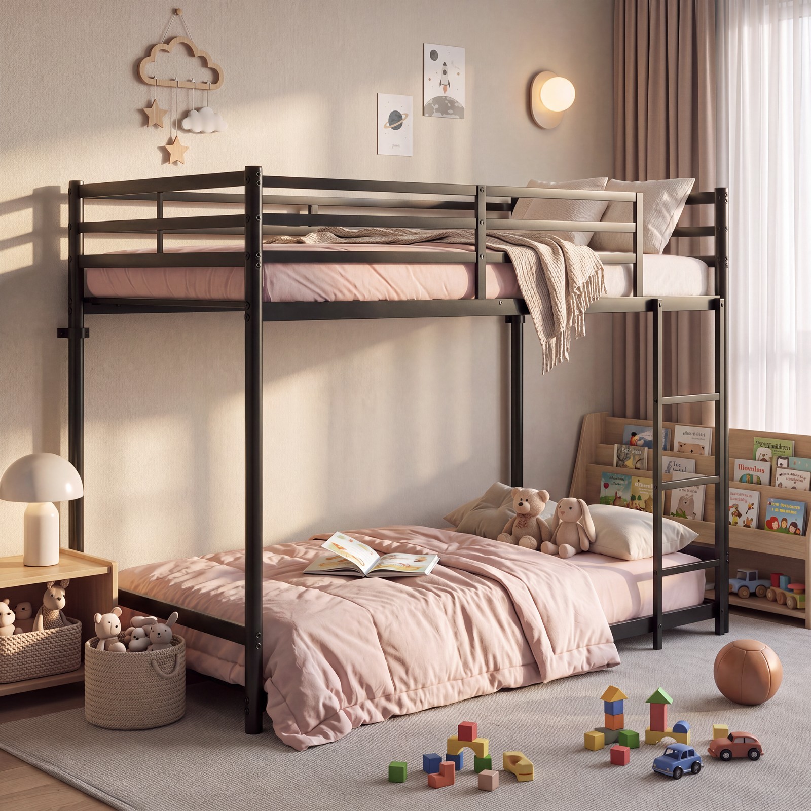 Twin Size Low Loft Bed,Kids Bunk Bed Twin Over Twin Frame,Low Metal Loft Bed Twin Size Low Loft Bed,Kids Bunk Bed Twin Over Twin Frame,Low Metal Loft Bed