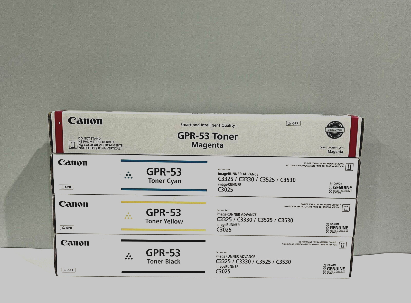 Canon GPR-53 Genuine Toner Cartridge Set X4 K,C,M,Y For IR C3320 C3325 C3330 NEW Canon GPR-53 Genuine Toner Cartridge Set X4 K,C,M,Y For IR C3320 C3325 C3330 NEW