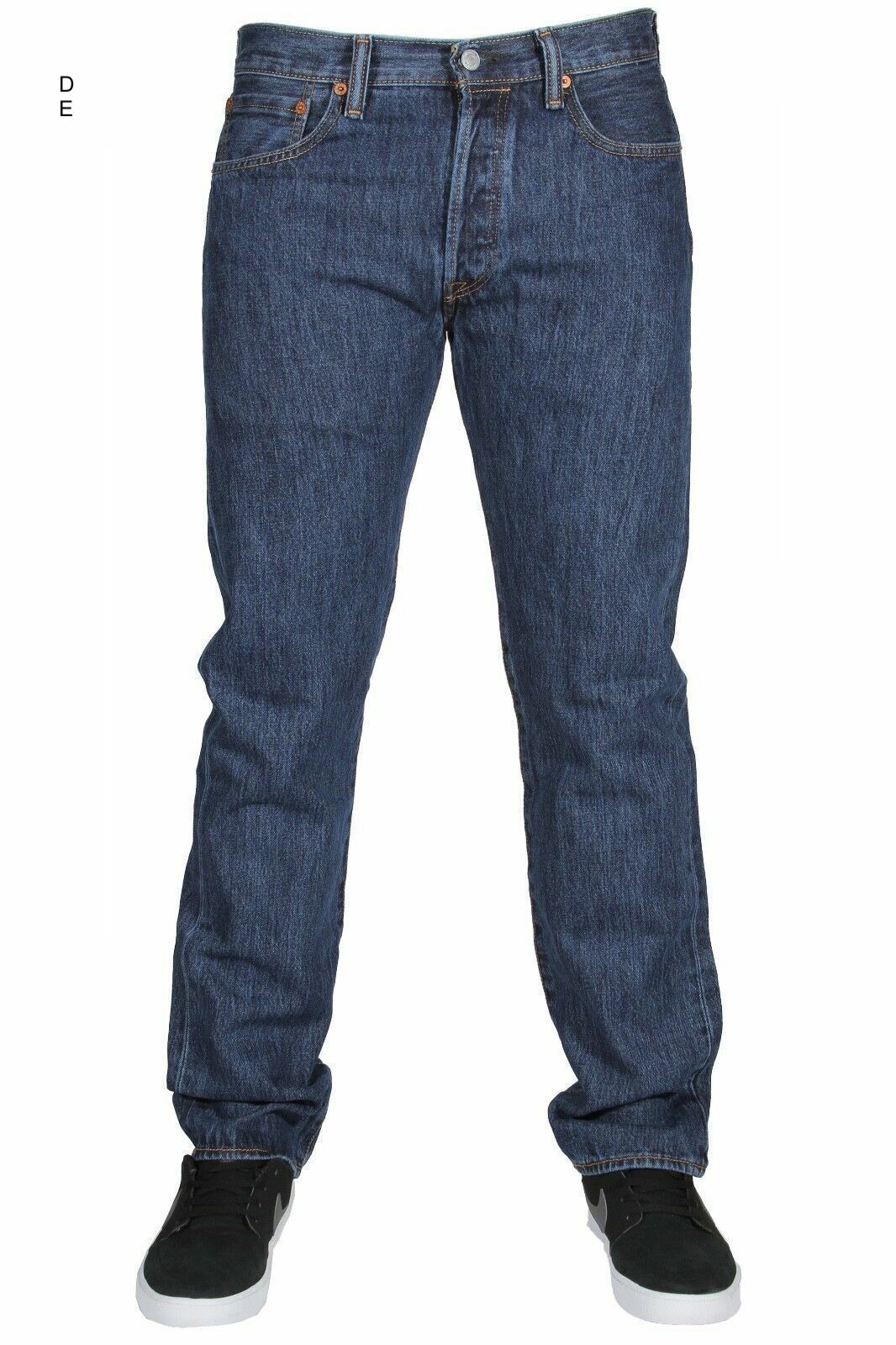 Levis 501 Original Fit Jeans Straight Leg Button Fly 100% Cotton Blue Black Levis 501 Original Fit Jeans Straight Leg Button Fly 100% Cotton Blue Black