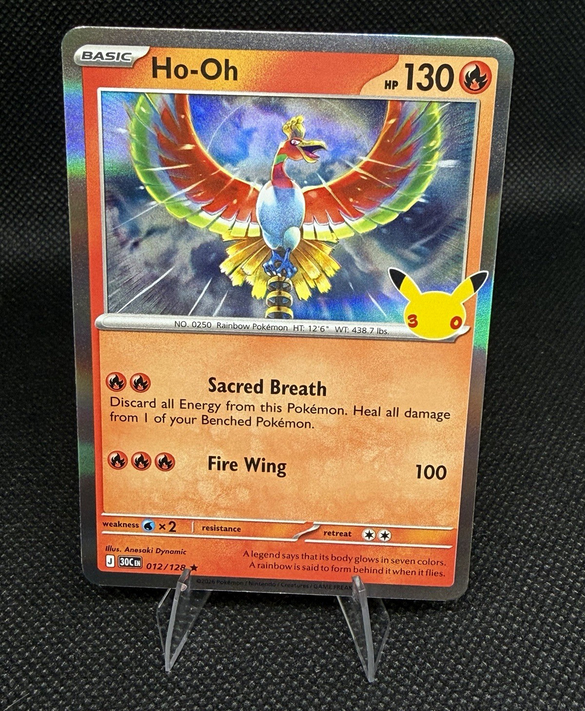 Nintendo Ho-Oh 012/128 Silver Tempest Holo Rare 130 HP Pokémon TCG ENG Nintendo Ho-Oh 012/128 Silver Tempest Holo Rare 130 HP Pokémon TCG ENG