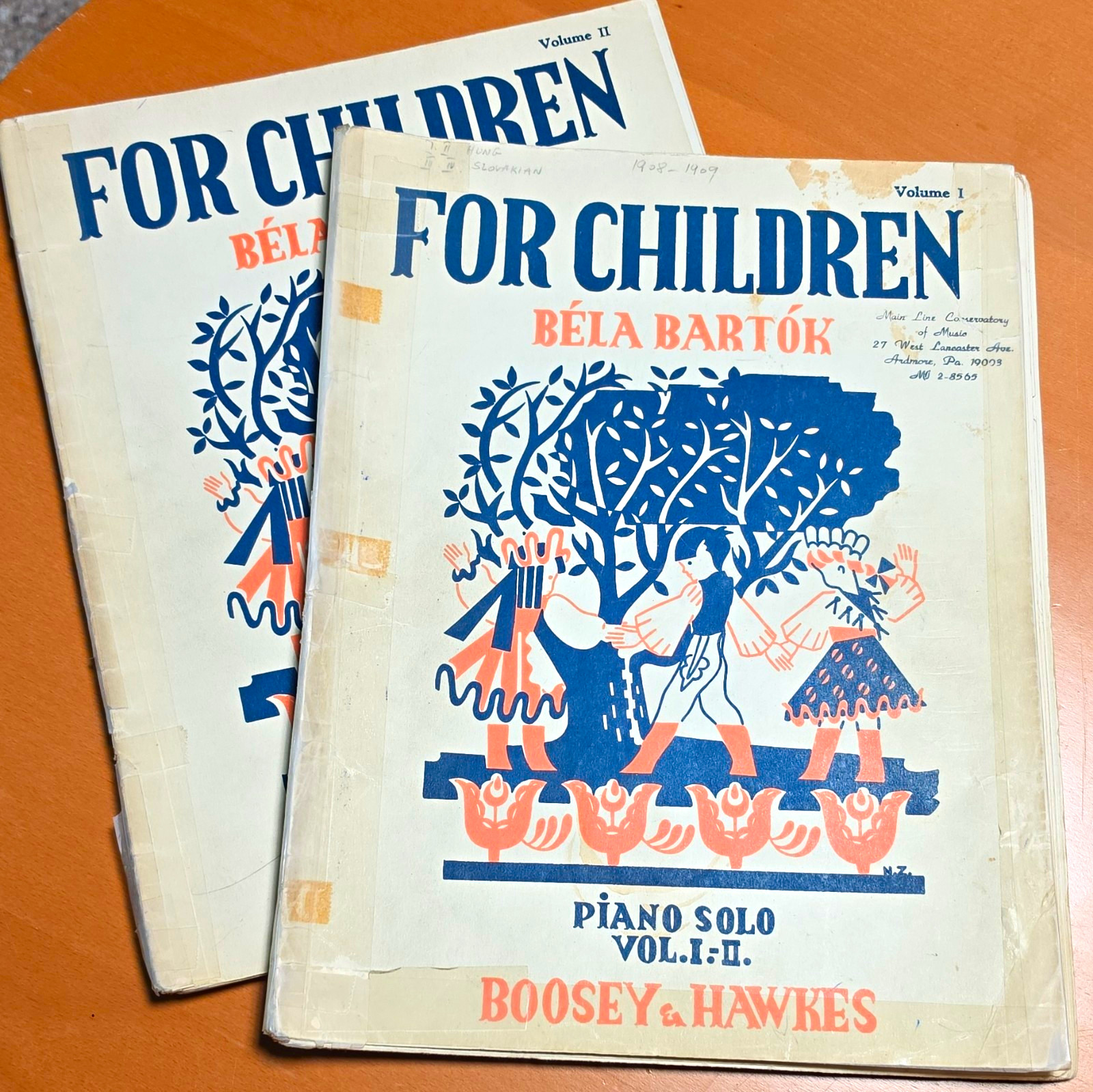 Béla Bartók For Children Vol. I-II Solo Piano Beginner Sheet Music Boosey