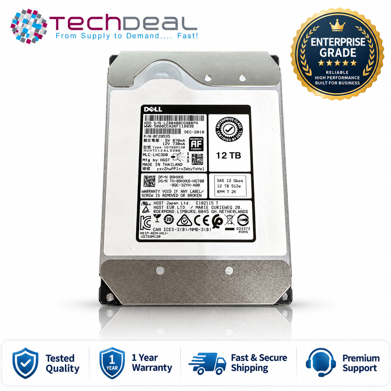 Dell 12TB 7200RPM 3.5 Dell 12TB 7200RPM 3.5