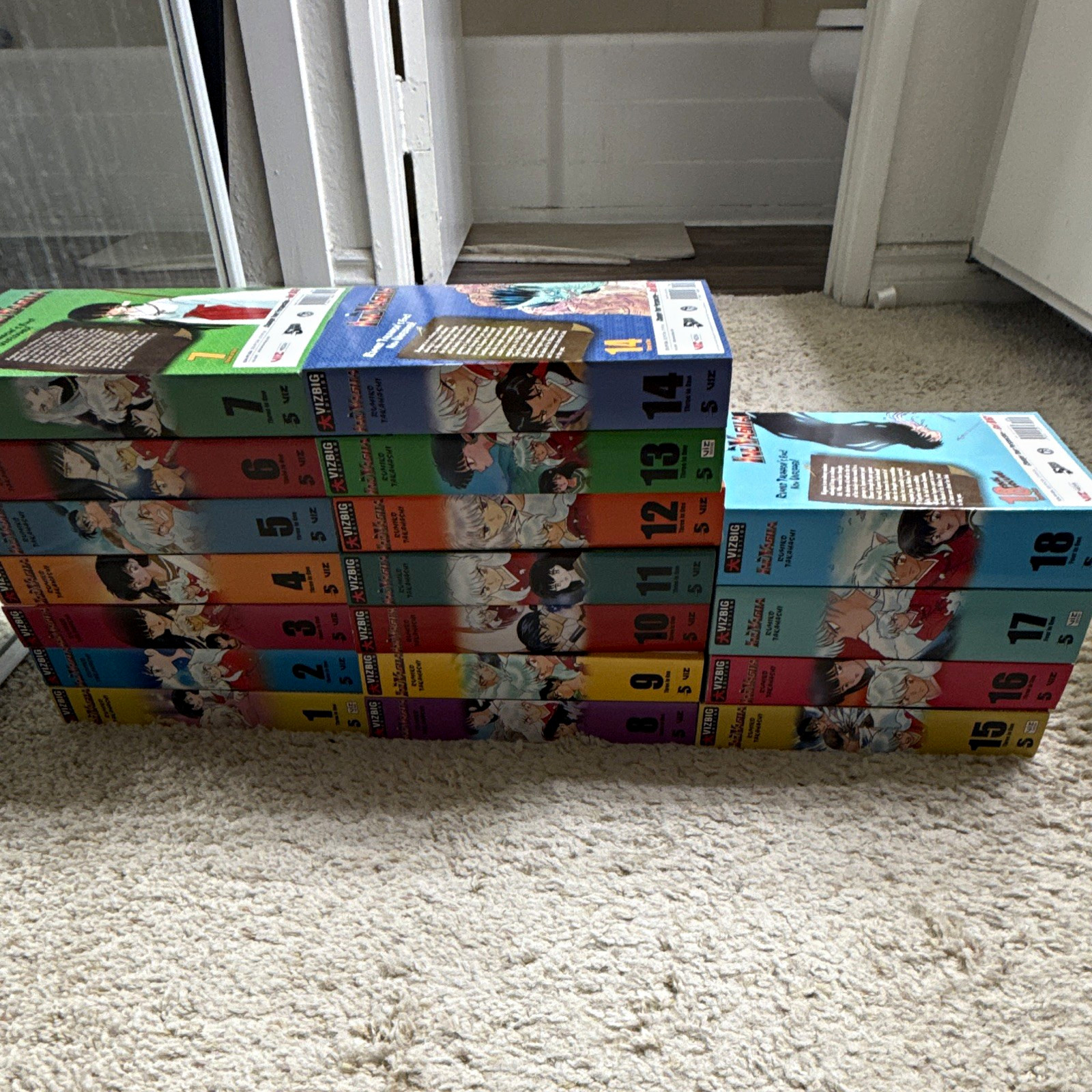 Inuyasha Manga Complete Set Vol 1-18 English VizBig editions, Rumiko Takahashi Inuyasha Manga Complete Set Vol 1-18 English VizBig editions, Rumiko Takahashi