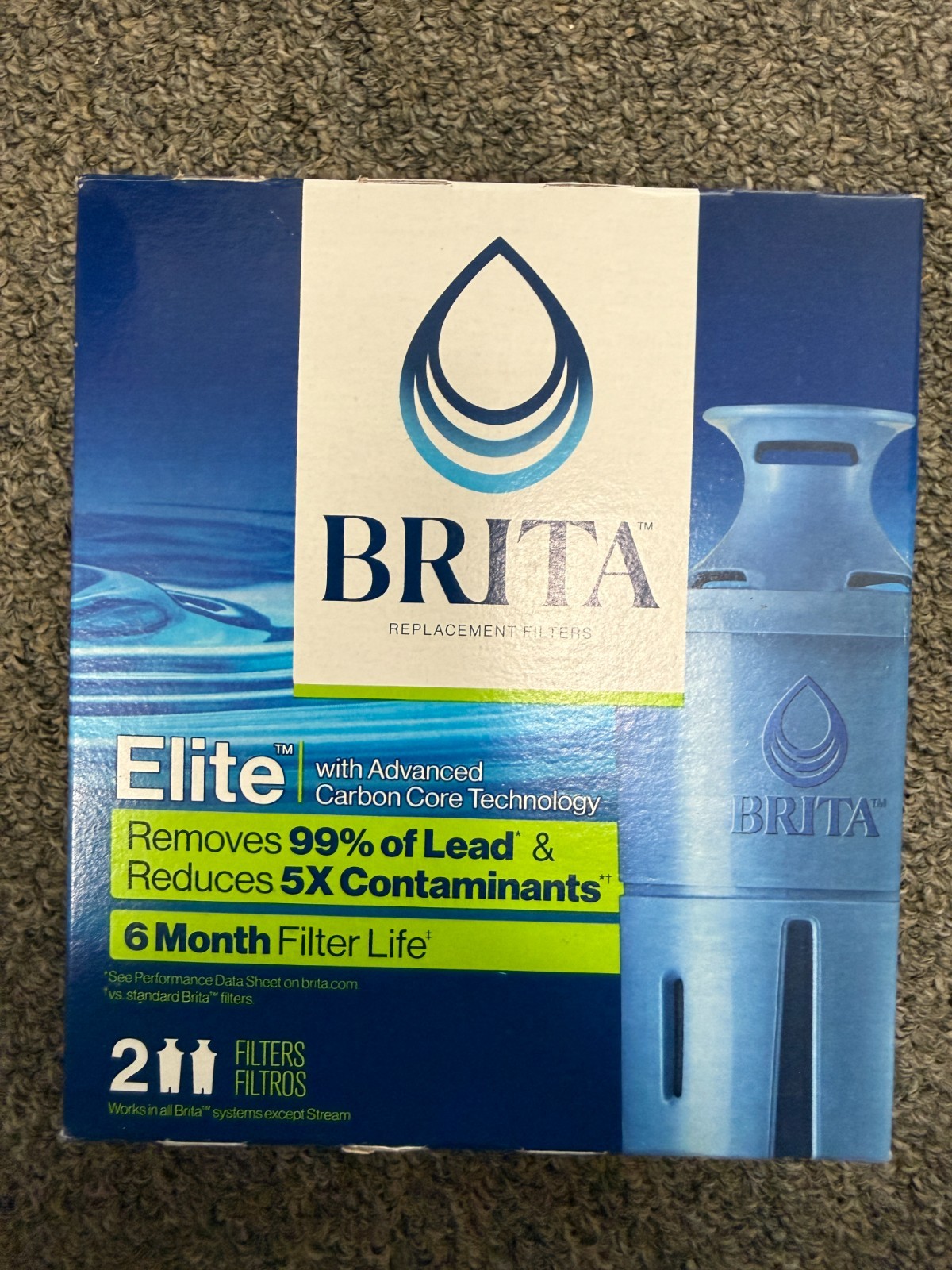Brita Elite Replacement Water Filter for Pitchers and Dispensers, 2 Pack, Sealed Brita Elite Replacement Water Filter for Pitchers and Dispensers, 2 Pack, Sealed