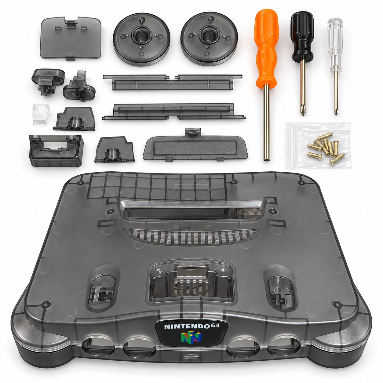 Custom Full Housing Case Replacement Kit for Nintendo 64 Console N64 Cover Shell