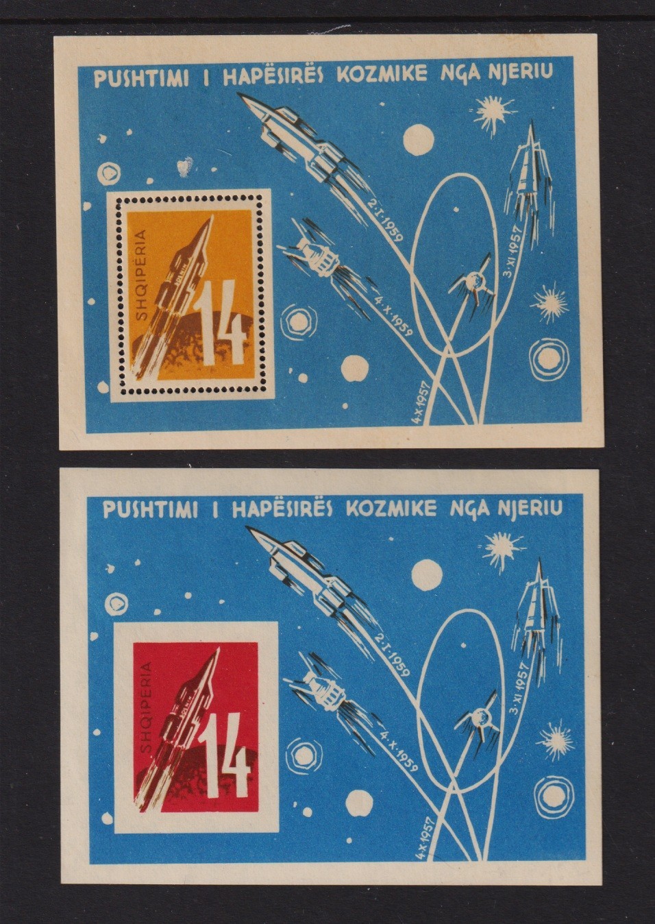 Albania - 1962 Souvenir sheets, cat. $ 130.00 Albania - 1962 Souvenir sheets, cat. $ 130.00