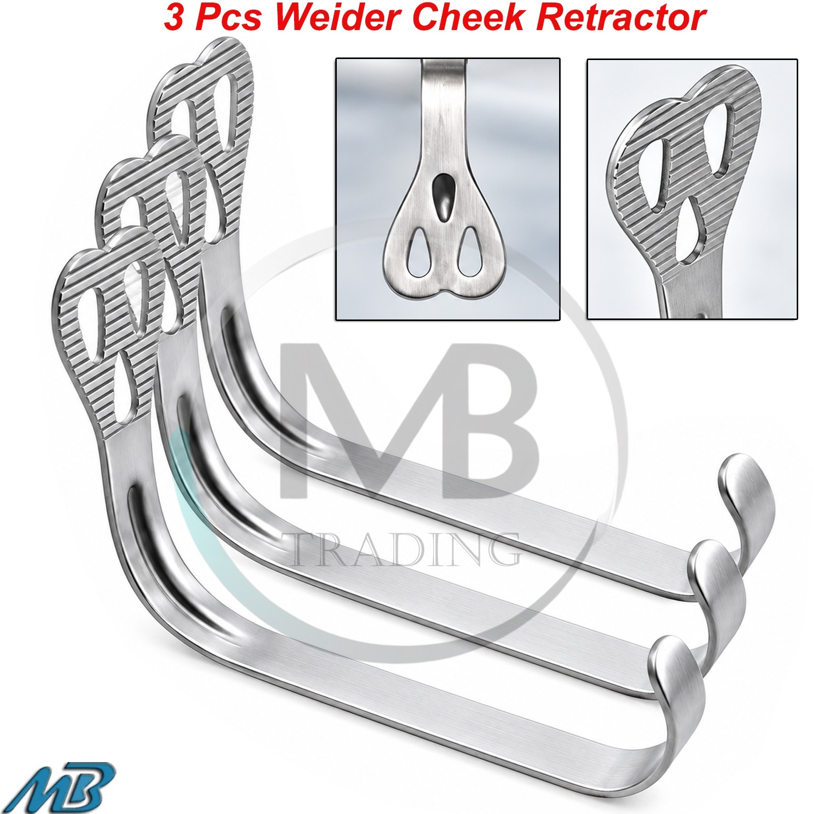3Pcs Set Weider Dental Retractor Tongue Surgical Mouth Cheek Retracting Lip