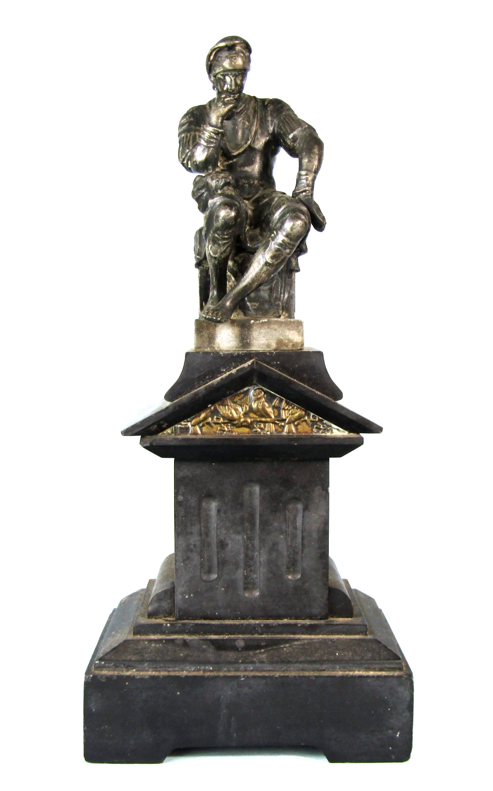 MICHELANGELO\'s Lorenzo De Medici Tomb Sculpture Antique Bronze Mantel Statue