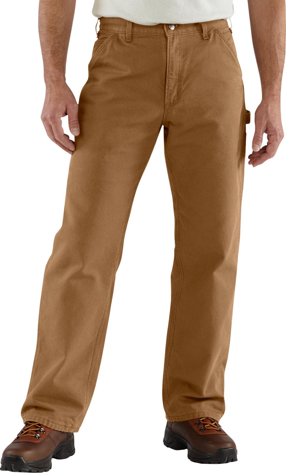 Carhartt Loose-Fit Washed Duck Utility Work Pants for Men - Carhartt Brown -