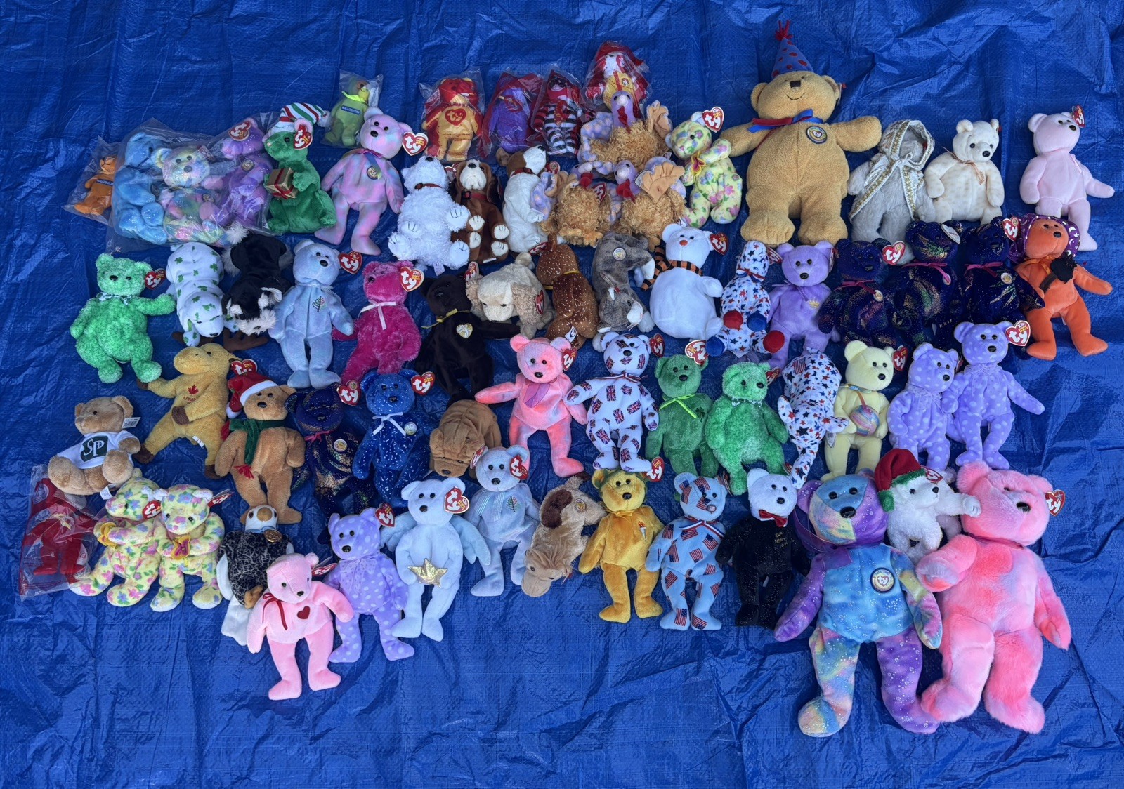 Large Lot 50+ TY Beanie Babies Plush Bears Animals Vintage Mixed Collection Large Lot 50+ TY Beanie Babies Plush Bears Animals Vintage Mixed Collection