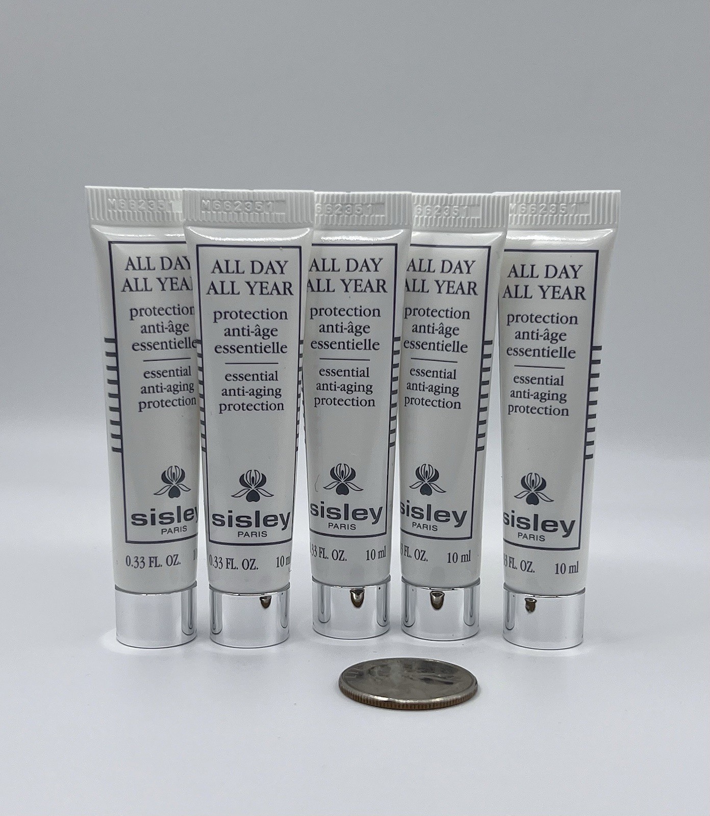 5 x Sisley All Day All Year Essential Anti Aging Protection 0.33oz / 10ml Each N 5 x Sisley All Day All Year Essential Anti Aging Protection 0.33oz / 10ml Each N