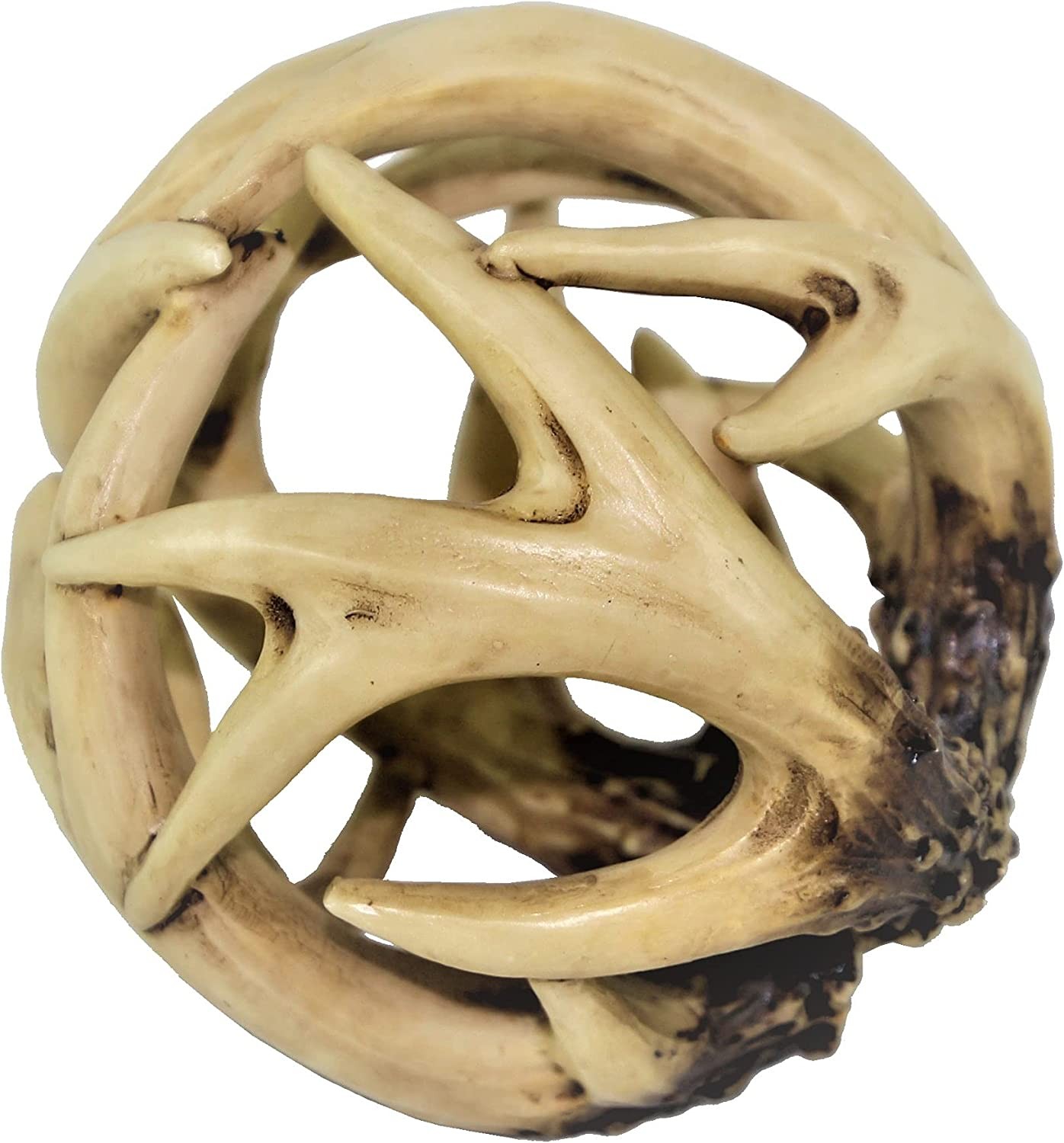 Decorative Entwined Rattan Antler Ball 4.25