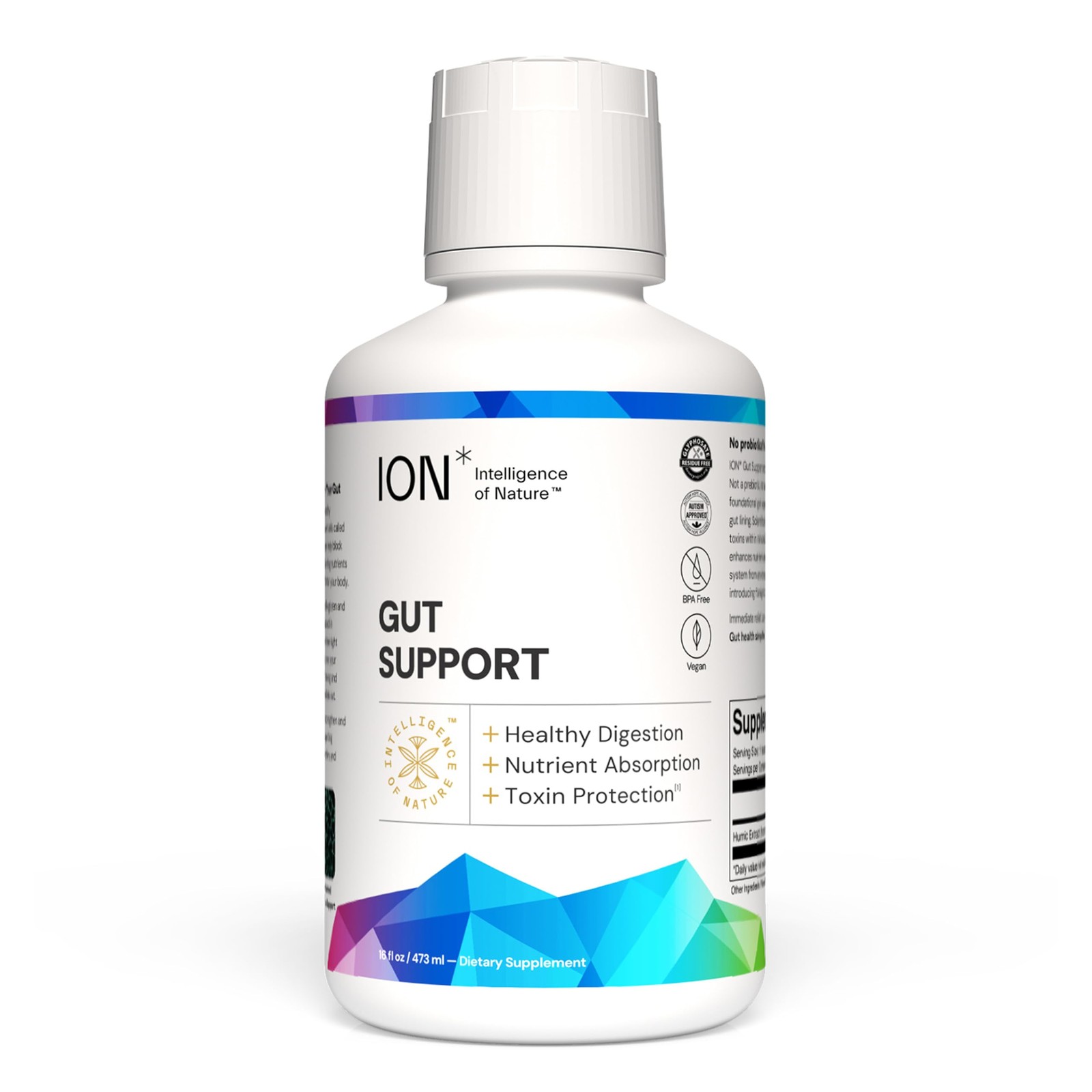 ION* Intelligence of Nature Gut Support 16 Fl Oz (Pack 1), No Color ION* Intelligence of Nature Gut Support 16 Fl Oz (Pack 1), No Color
