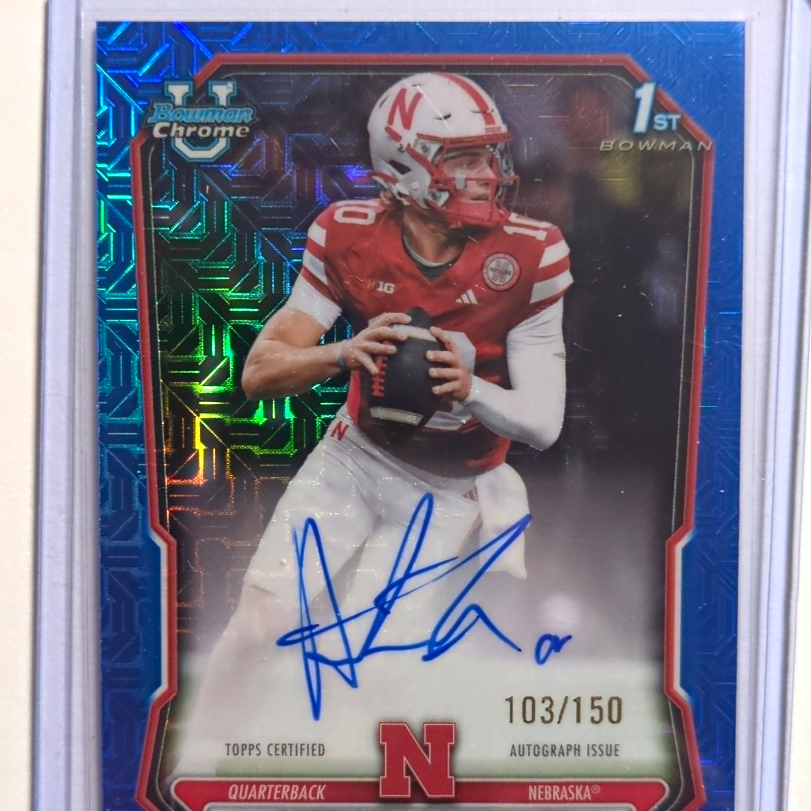 Topps 2026 Bowman Football 1st Bowman Chrome NIL Auto Anthony Colandrea #103/150 Topps 2026 Bowman Football 1st Bowman Chrome NIL Auto Anthony Colandrea #103/150