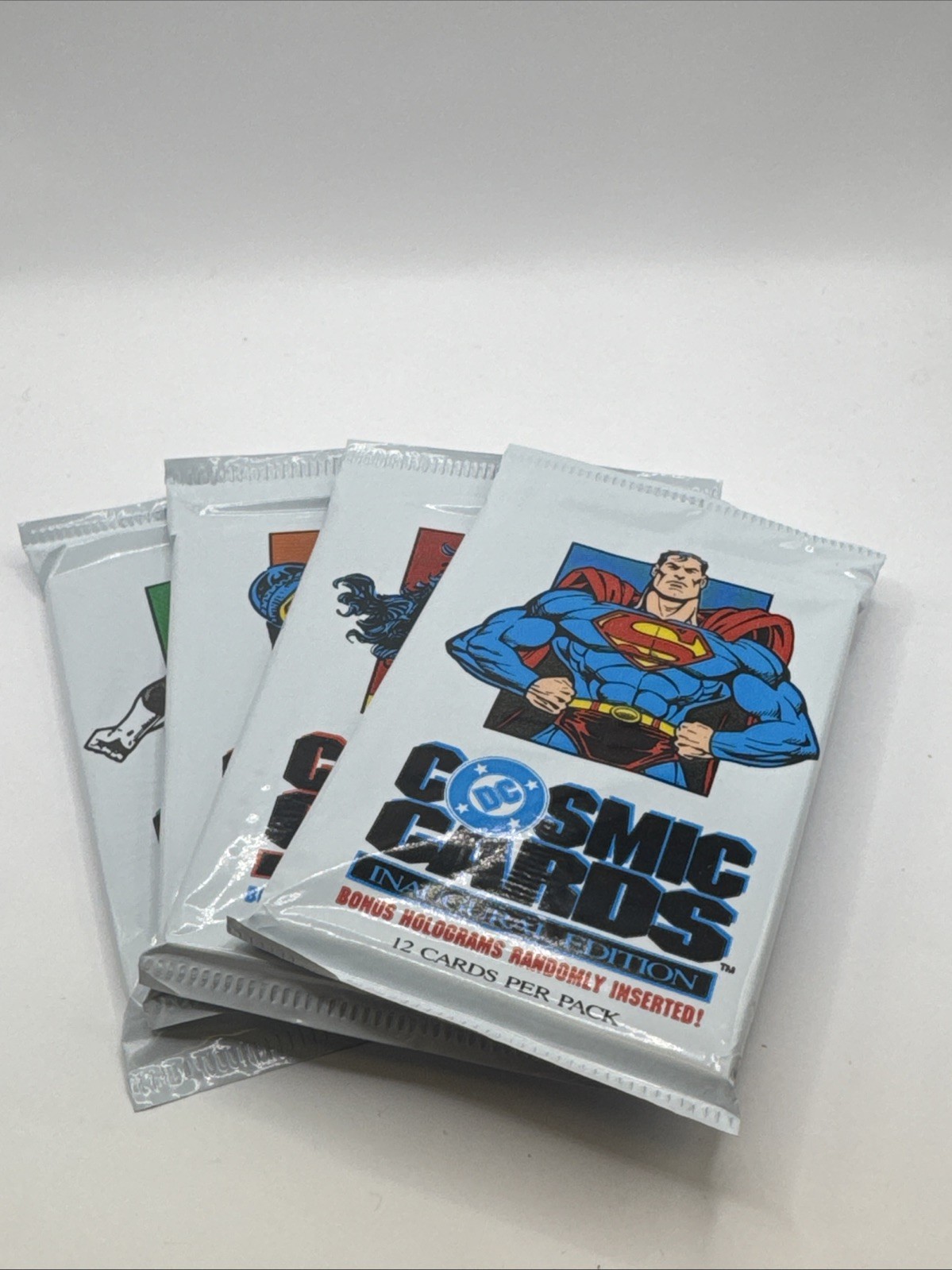 1991 Impel DC Cosmic Cards Inaugural Edition Lot of 4 Sealed Packs Super Heroes 1991 Impel DC Cosmic Cards Inaugural Edition Lot of 4 Sealed Packs Super Heroes