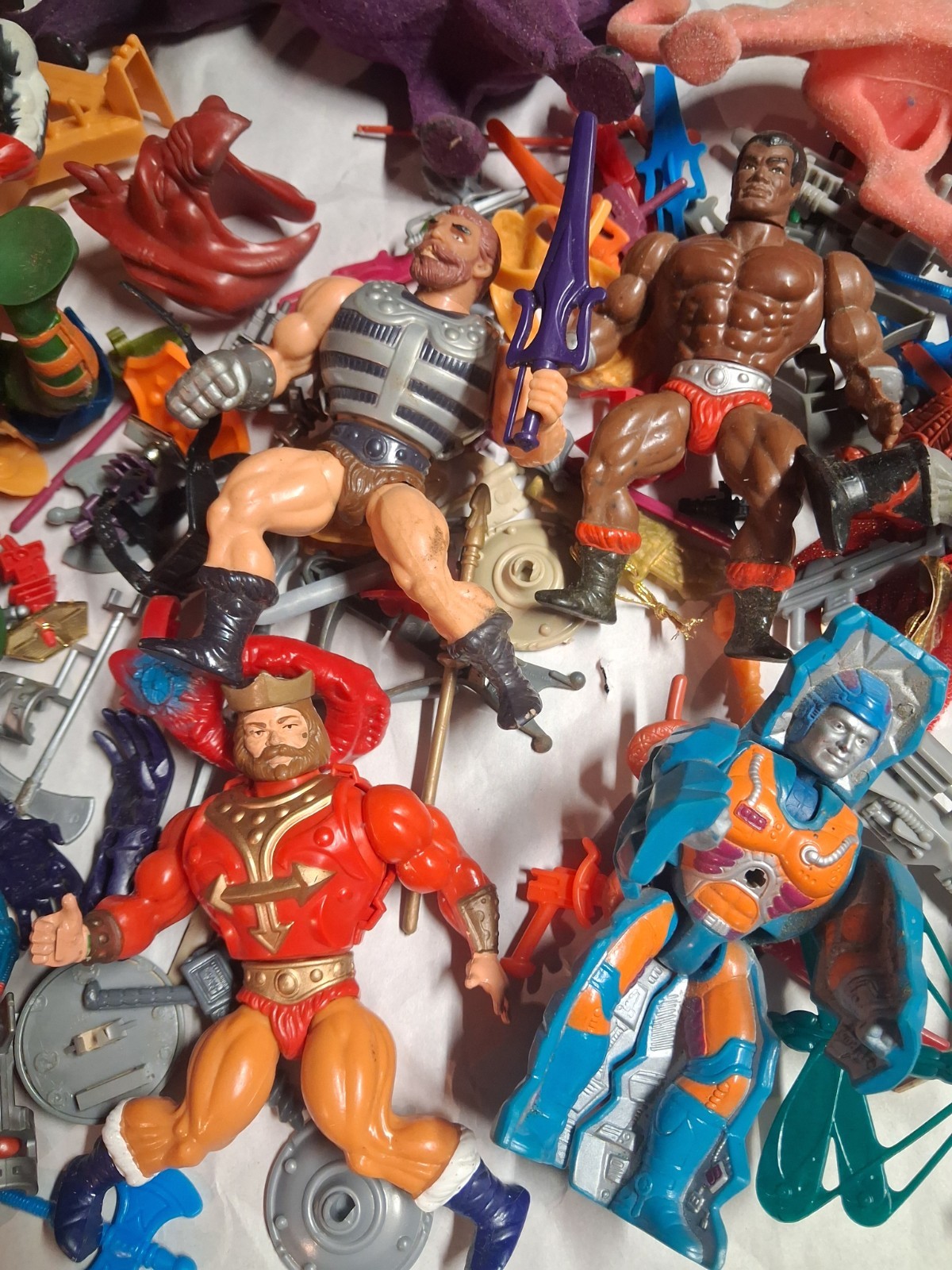 vintage 1980\'s MOTU He-Man large lot figures and accessories complete Rio Blast