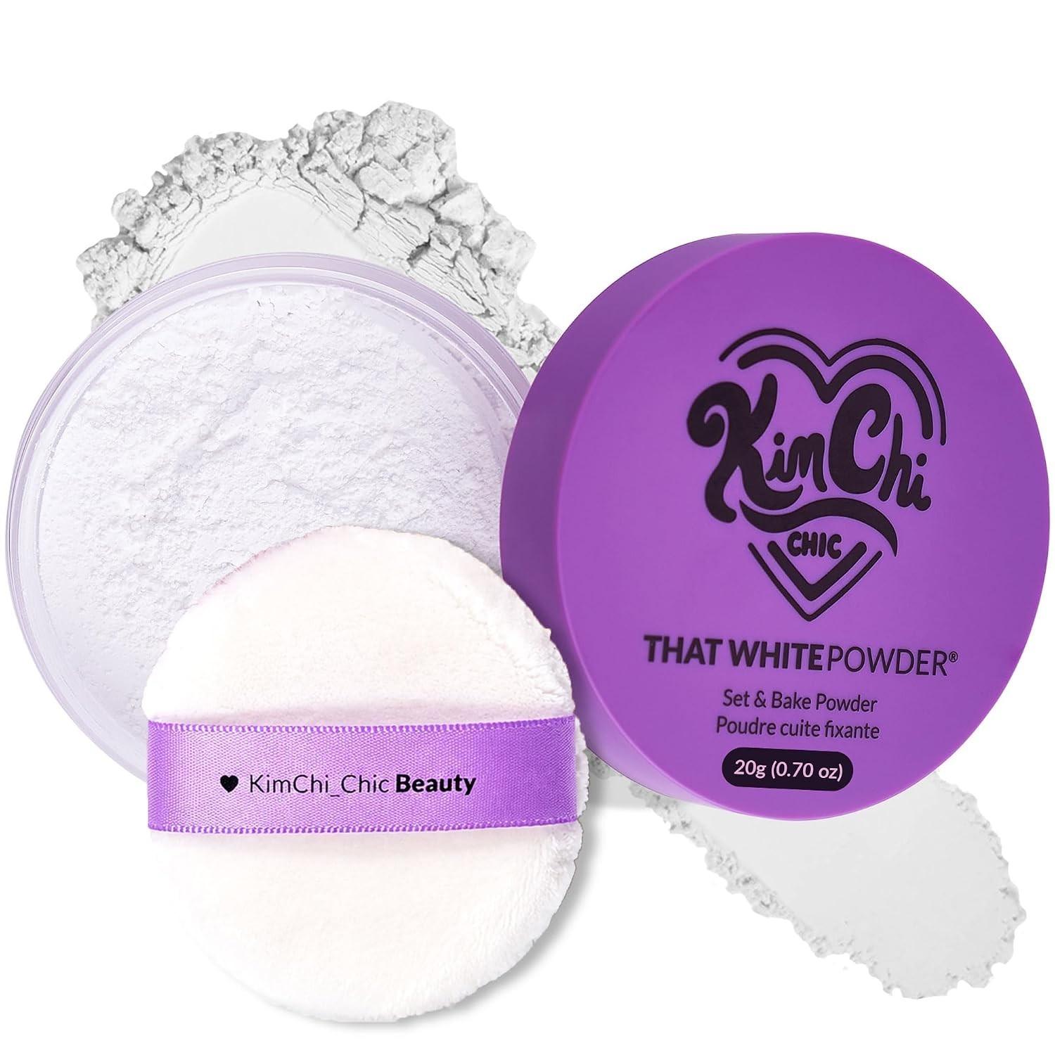Kim Chi Chic THAT WHITE POWDER SET & BAKE POWDER - 01 NO COLOR .17oz