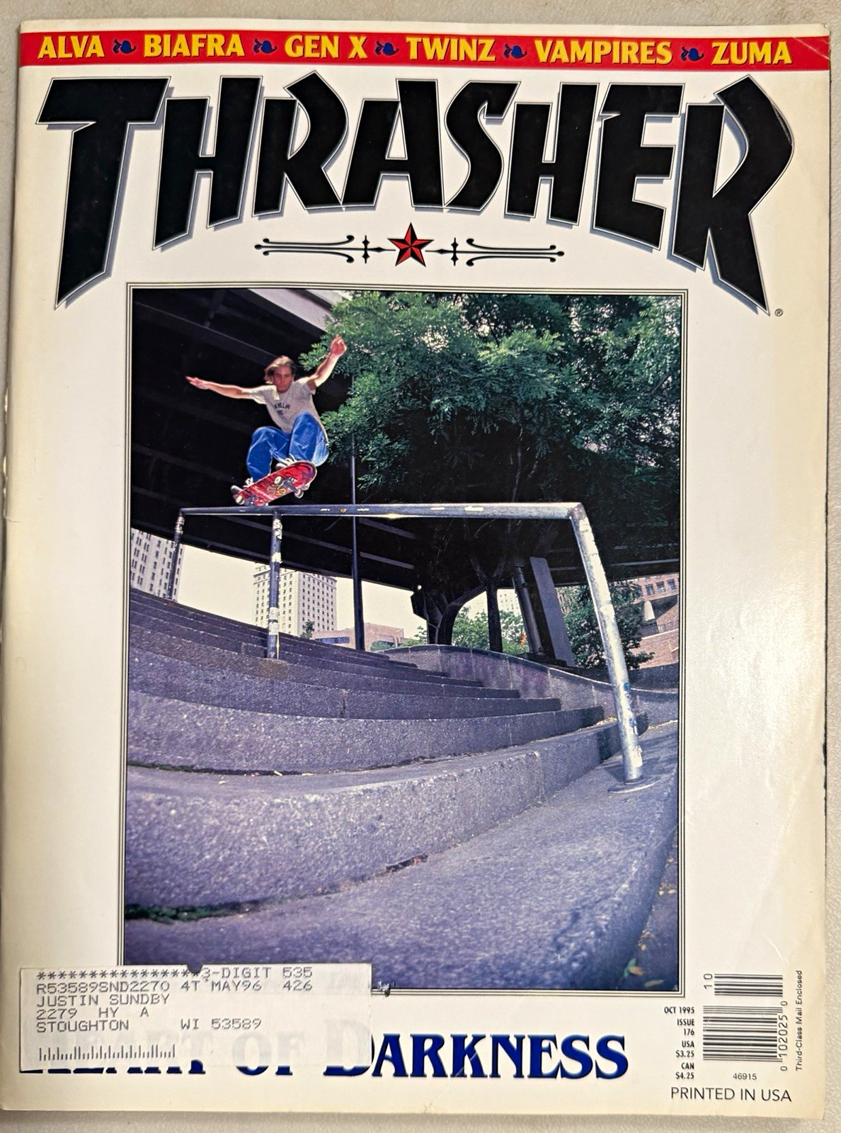 Thrasher Magazine October 1995 Issue 176 Skateboarding Illustrated Thrasher Magazine October 1995 Issue 176 Skateboarding Illustrated