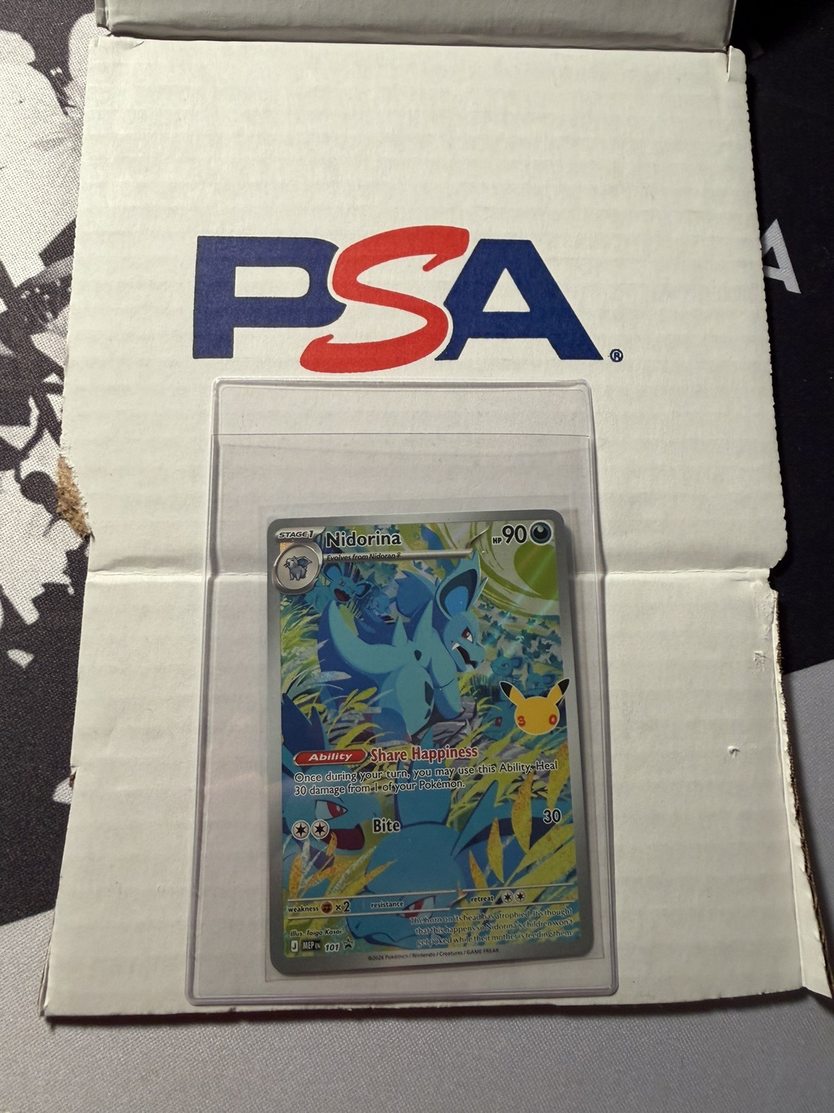 Nidorina 30th anniversary pokemon promo 101 Nidorina 30th anniversary pokemon promo 101