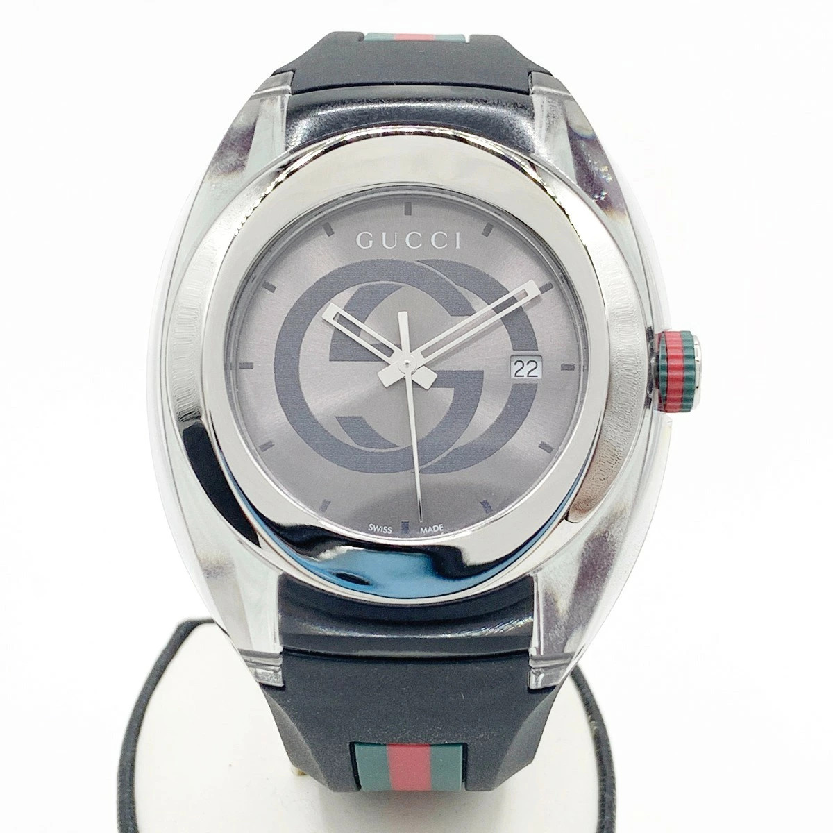 Gucci Sink Quartz Watch YA137116 Black Used B Rank