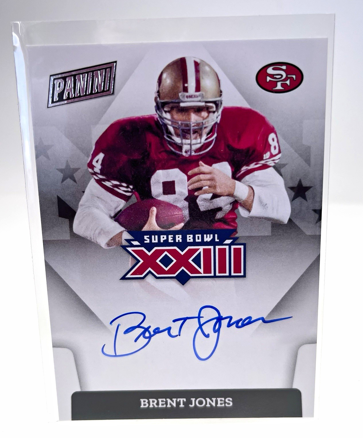 Panini 2022 Select Super Bowl Signatures Autograph Brent Jones 49ers SBXXIII-BJ
