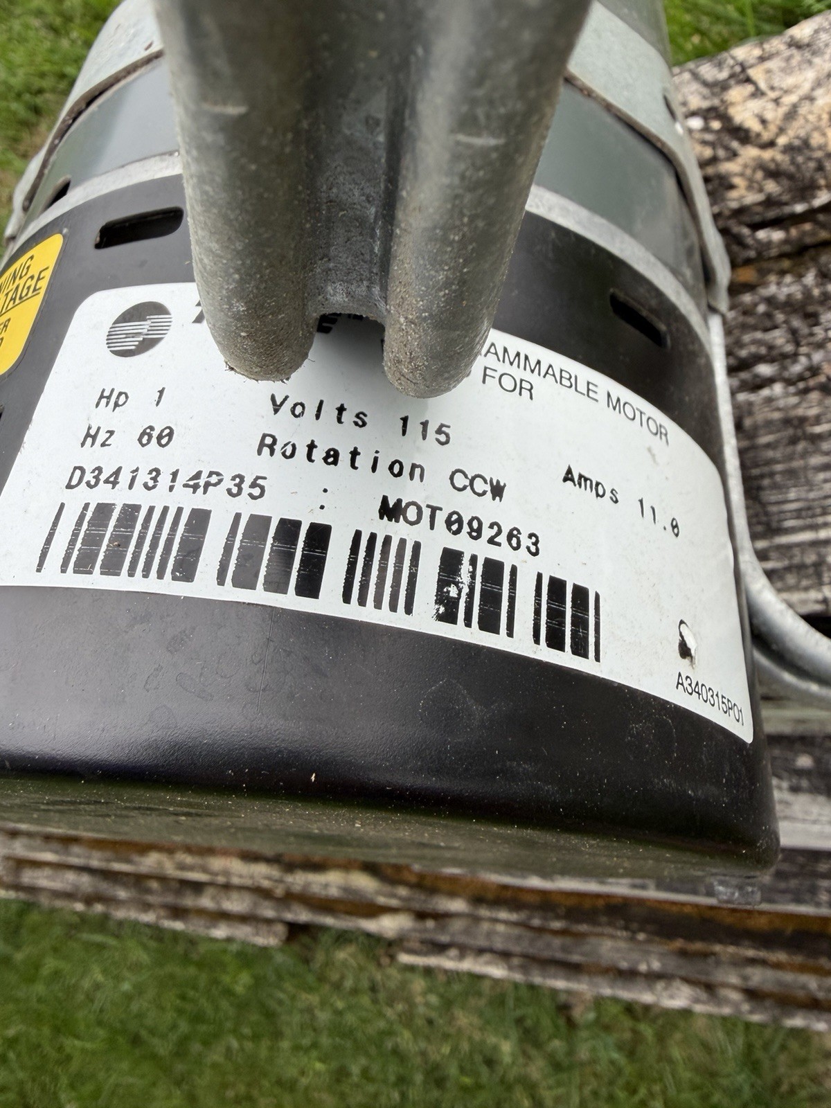 Trane Furnace Blower Motor MOT09263 D341314P35 Trane Furnace Blower Motor MOT09263 D341314P35
