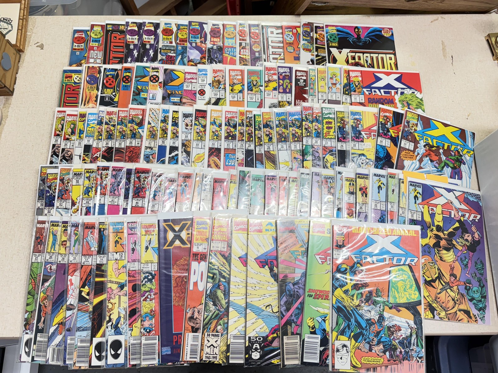 Vintage Marvel X-Factor Comic Book Lot 100+ Issues Run Annuals X-Men 80s 90s