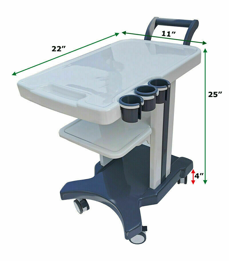 1 PC Portable 3 Holes Mobile Trolley Cart for Ultrasound Imaging Scanner System
