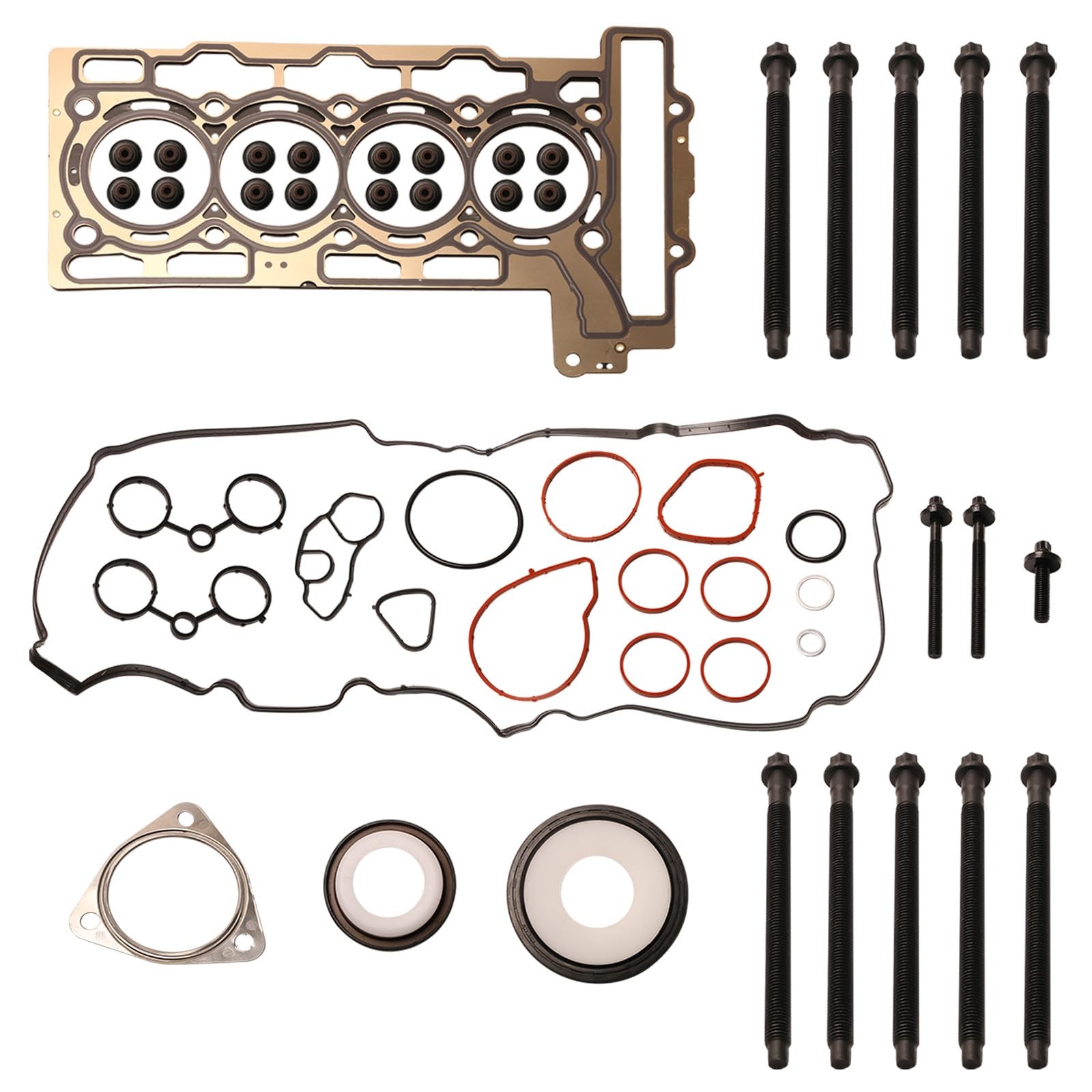 JAVOUKA Head Gasket Set With Bolts,1.6L,for Mini Cooper R56 Hatchback 07-08 JAVOUKA Head Gasket Set With Bolts,1.6L,for Mini Cooper R56 Hatchback 07-08