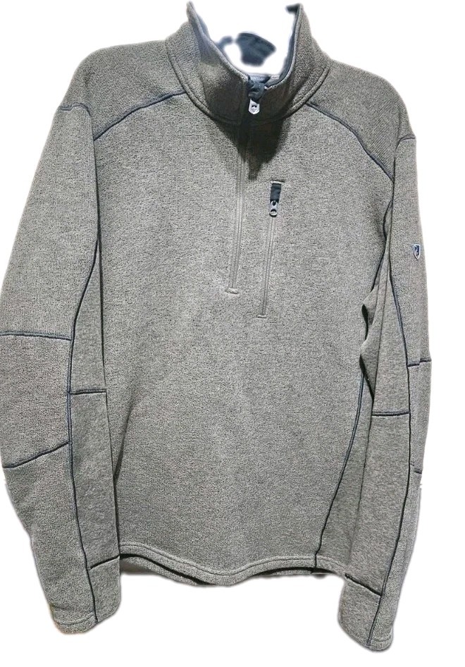 Kuhl Interceptr Mens Fleece Pullover, 1/2 Zip Hiking Trail Olive Brown-(XL)