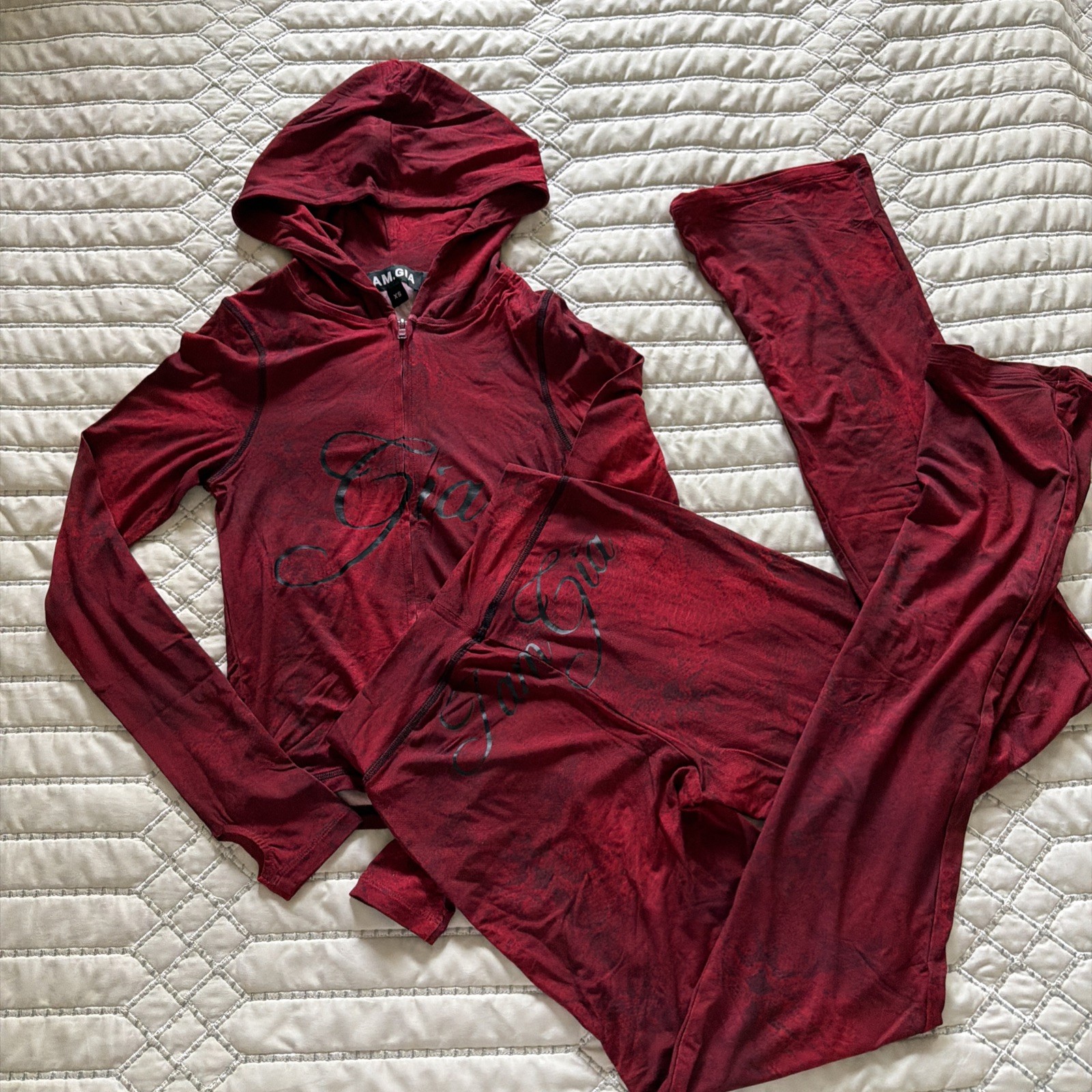 I.AM.GIA. Blare Hoodie & Trackpants Set RED SERPENTINE XS I.AM.GIA. Blare Hoodie & Trackpants Set RED SERPENTINE XS