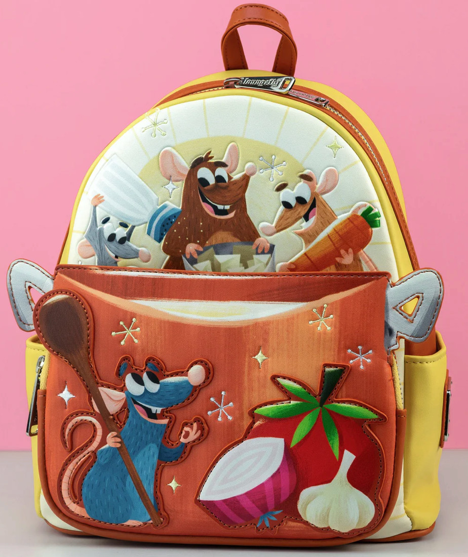Loungefly Disney Pixar Ratatouille Movie Remy Cooking Pot Mini Backpack Bag NWT