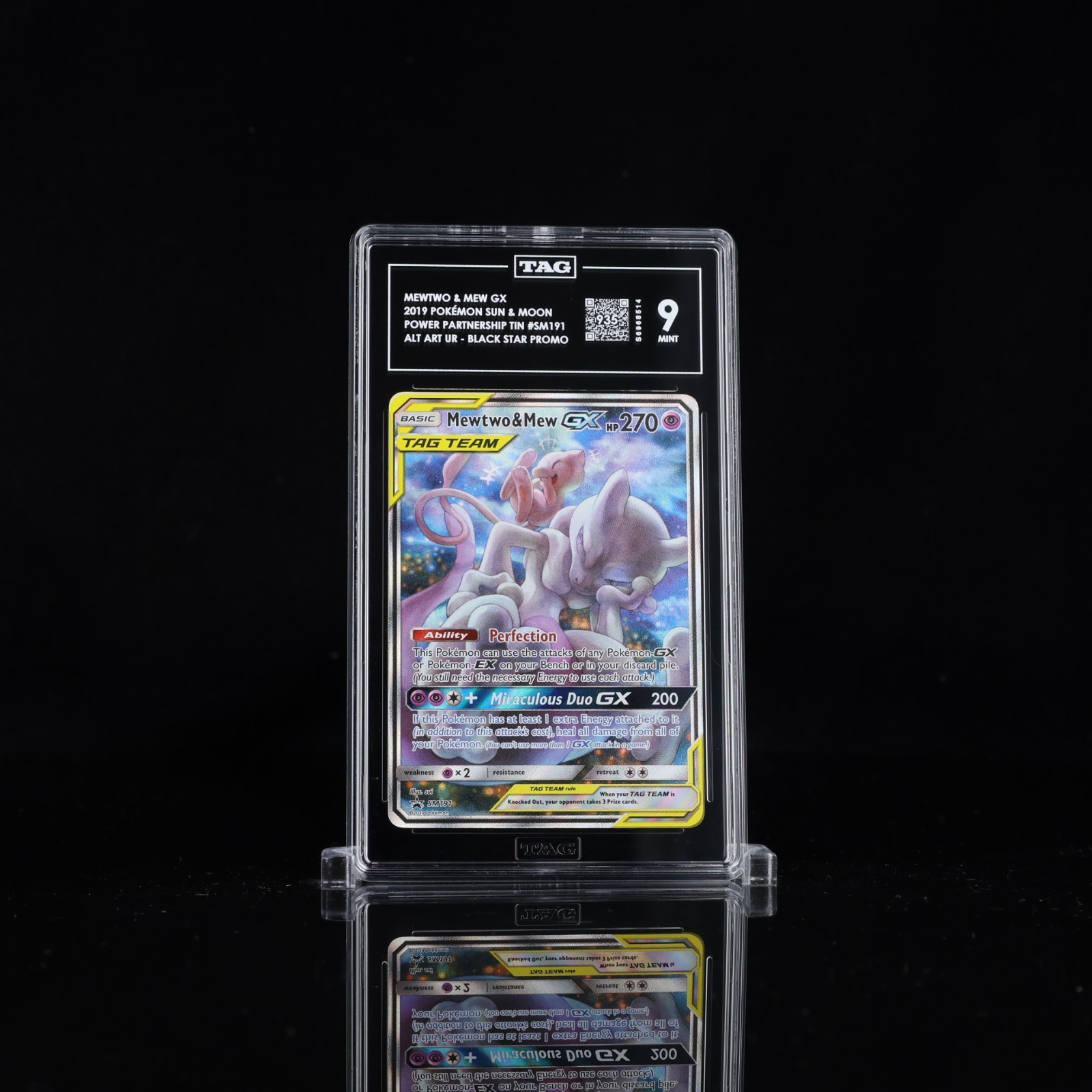 2019 Pokemon Mewtwo and Mew GX Tag Team Full Art Black Star Promo SM191 TAG 9 2019 Pokemon Mewtwo and Mew GX Tag Team Full Art Black Star Promo SM191 TAG 9