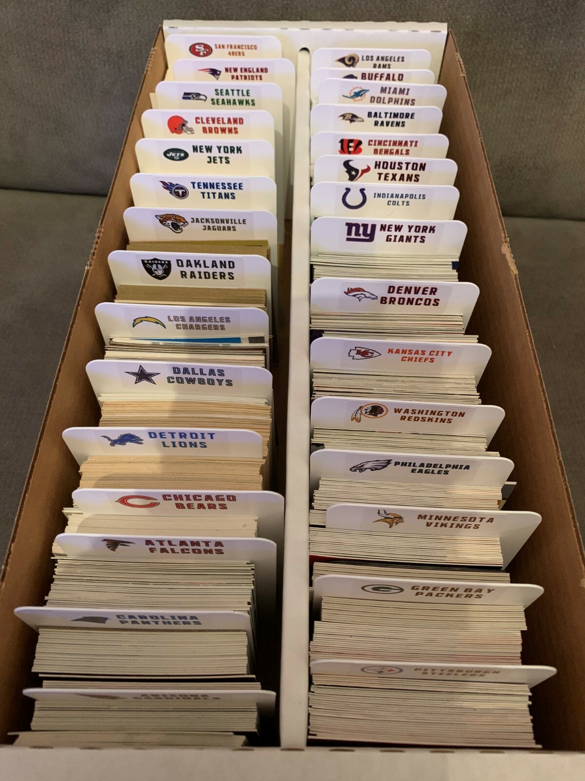 (32) TALL Sports Card Dividers With (32) FREE Customized NFL Logo Labels (32) TALL Sports Card Dividers With (32) FREE Customized NFL Logo Labels