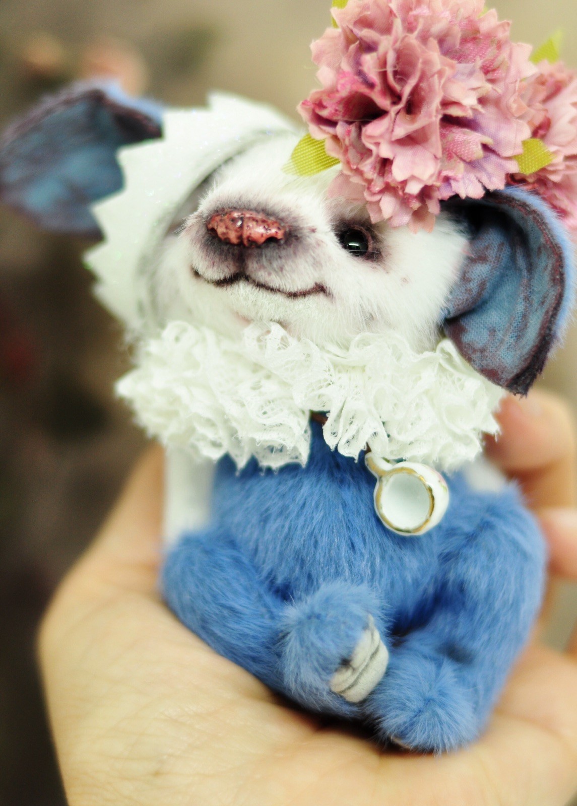 OAAK  Teddy Bunny Rabbit Lawrence Artist~Soft Sculpture Animal Decor