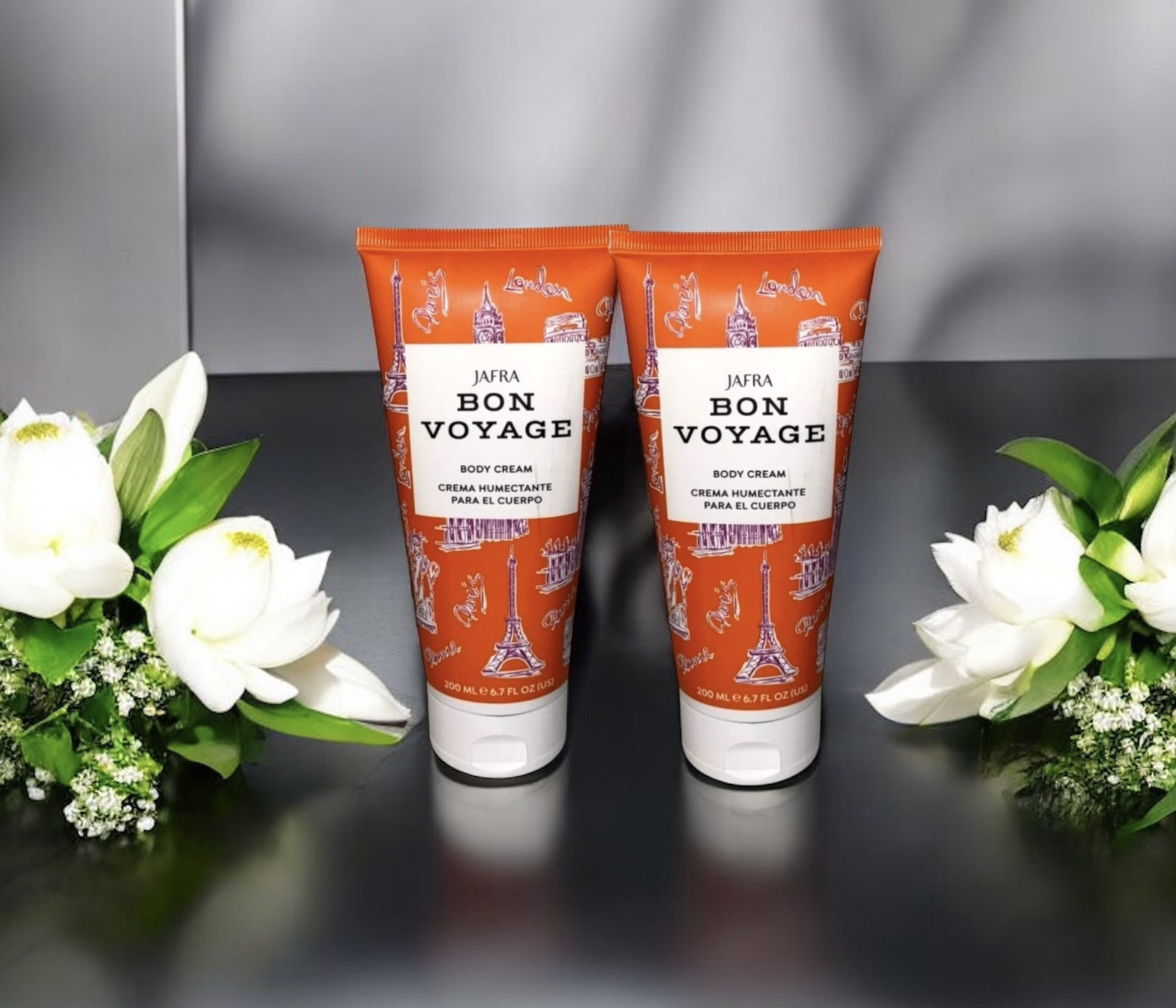 Set of 2 JAFRA Bon Voyage 6.7 oz Body Cream Sealed Discontinued Hard to Find