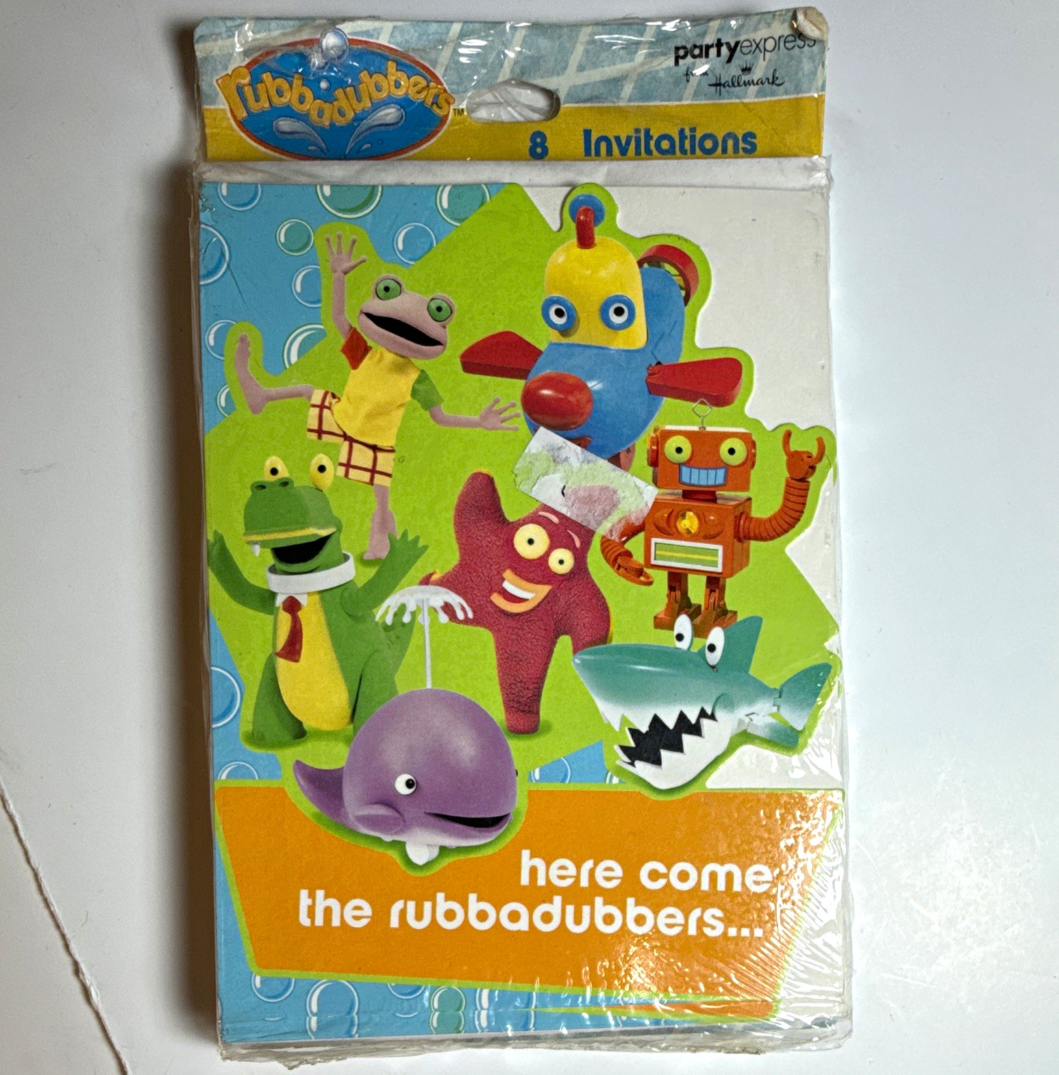 Vintage 2004 Rubbadubbers Birthday Party Invitations 8 Hallmark Sealed NOS Vintage 2004 Rubbadubbers Birthday Party Invitations 8 Hallmark Sealed NOS